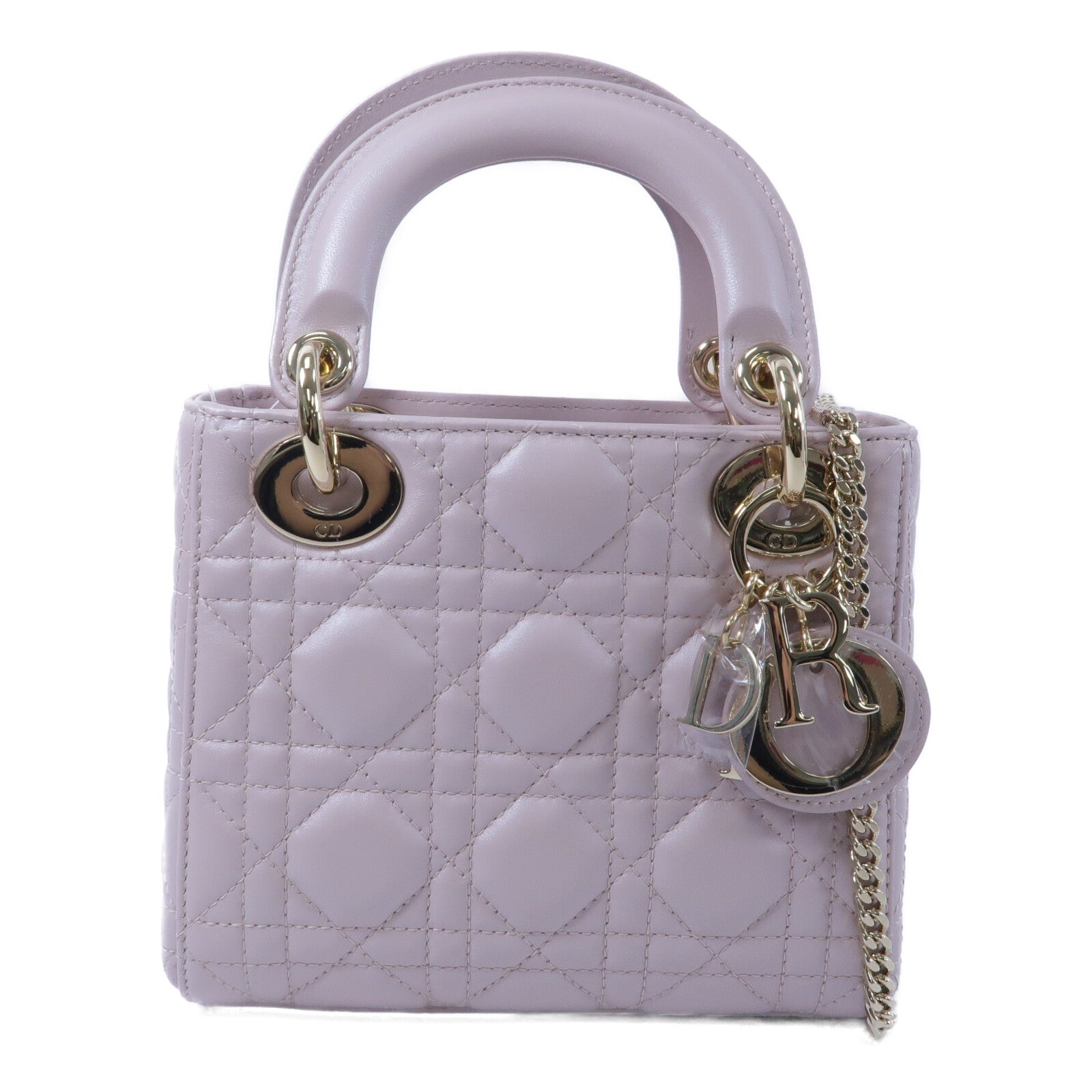 Dior 羊皮皮革Lady Dior Mini手挽肩背兩用袋