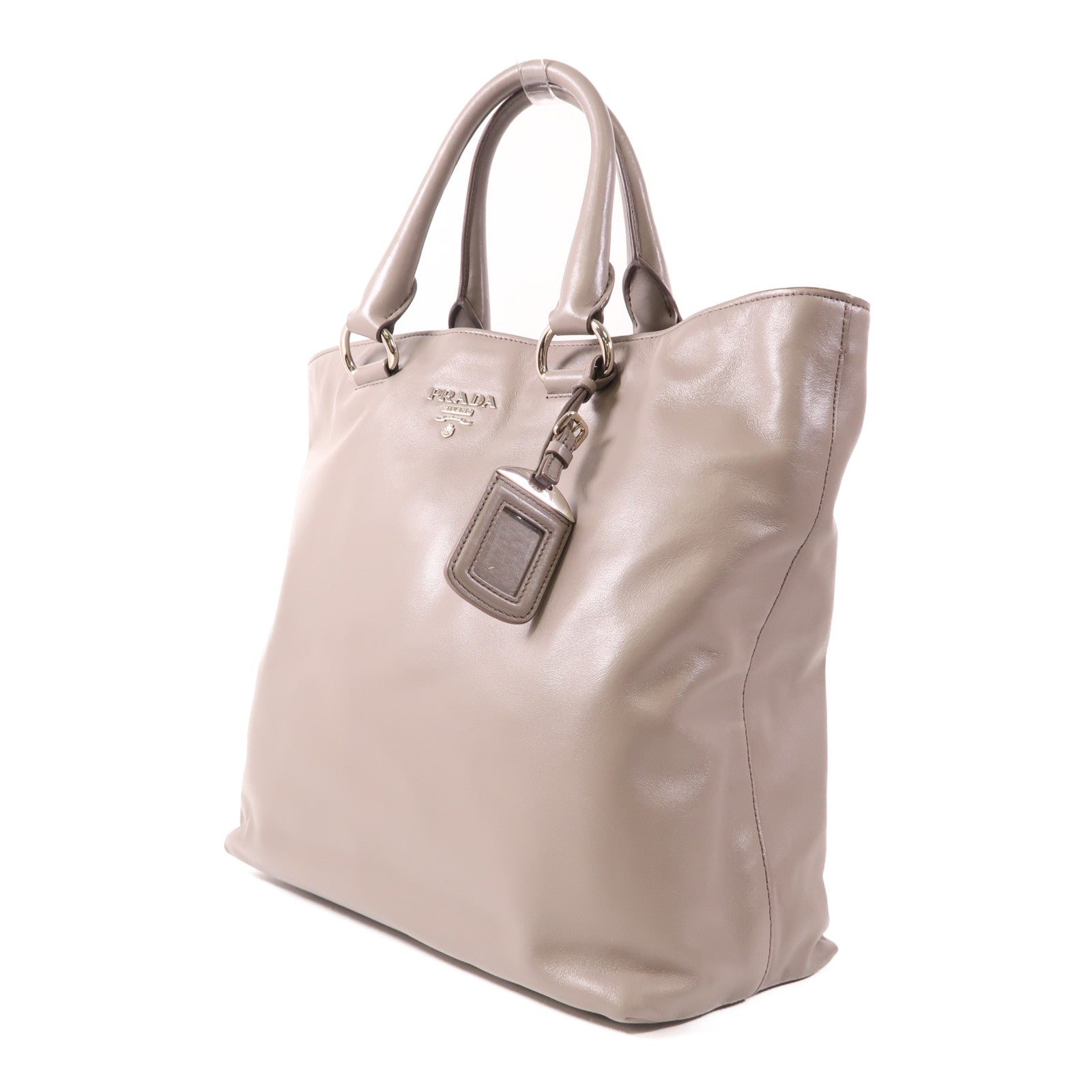 PRADA 牛皮皮革2 Way Shoulder銀扣手挽肩背兩用袋