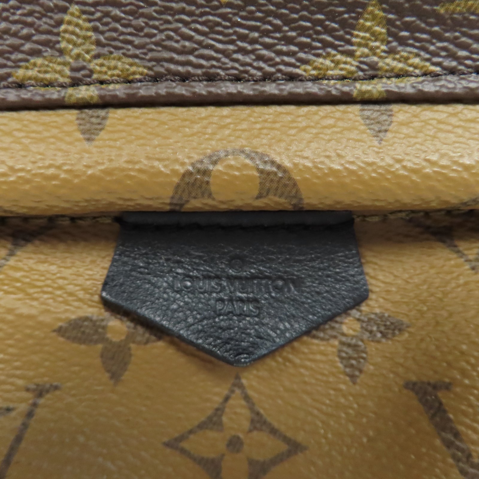 LOUIS VUITTON Monogram Reverse Palm Springs PM金扣背包啡色