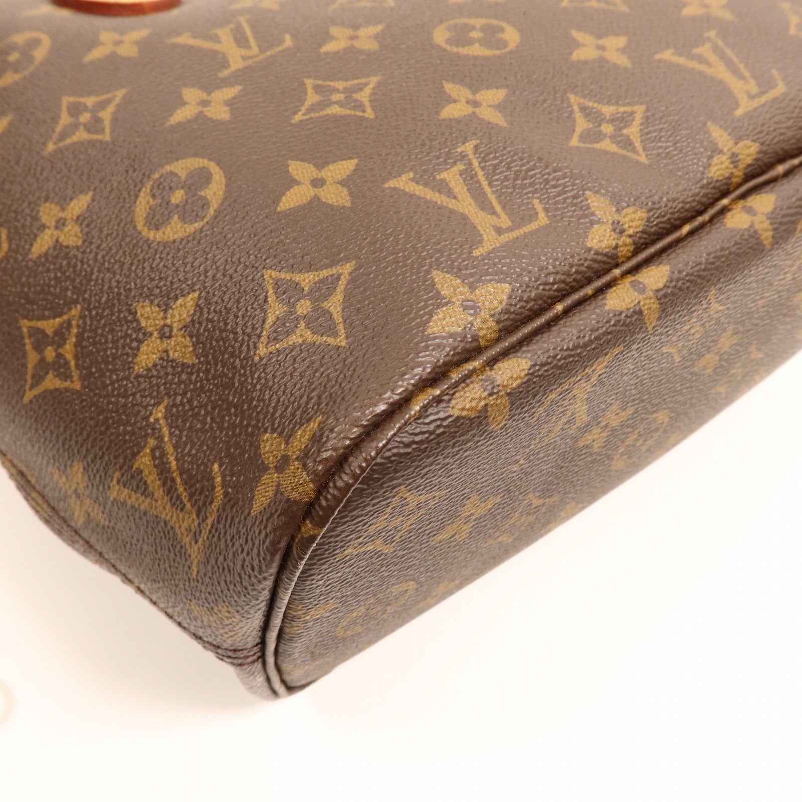 LOUIS VUITTON Monogram Neverfull PM金扣手挽袋
