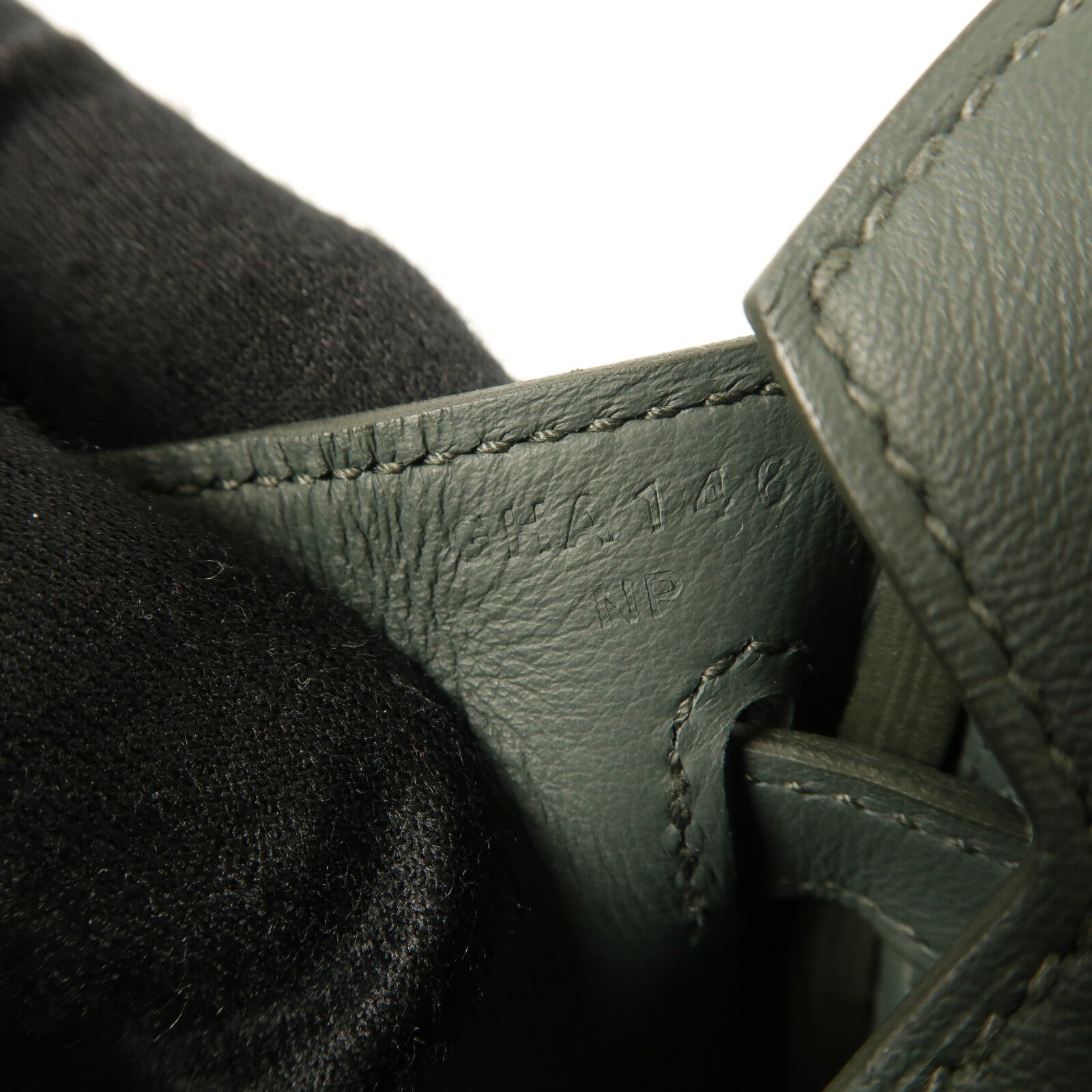 HERMES Swift皮革Birkin 25手挽袋Vert Mangrove