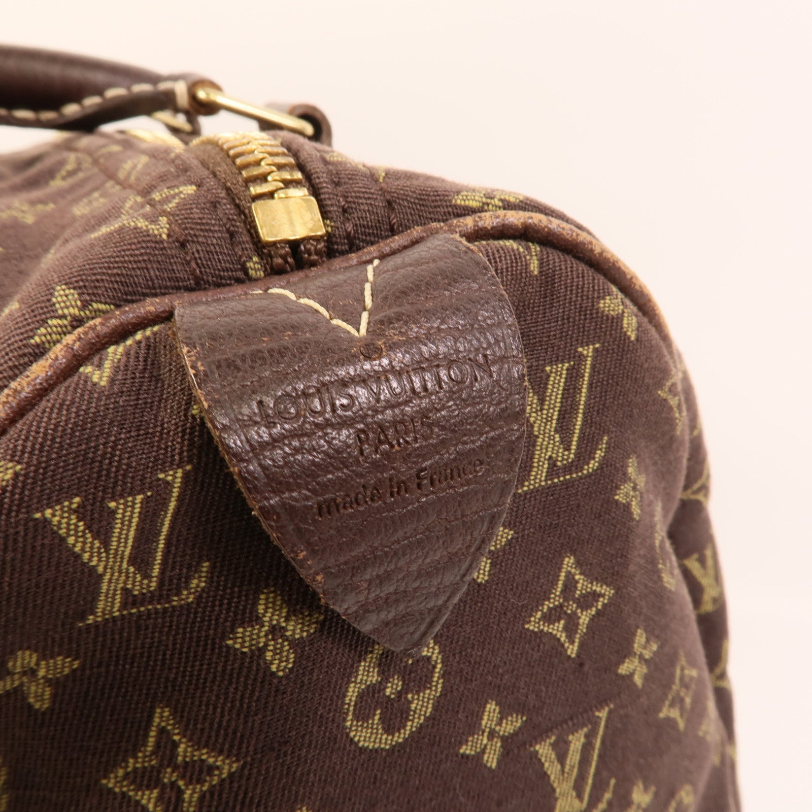 LOUIS VUITTON Monogram Mini Lin Speedy 30金扣手挽袋