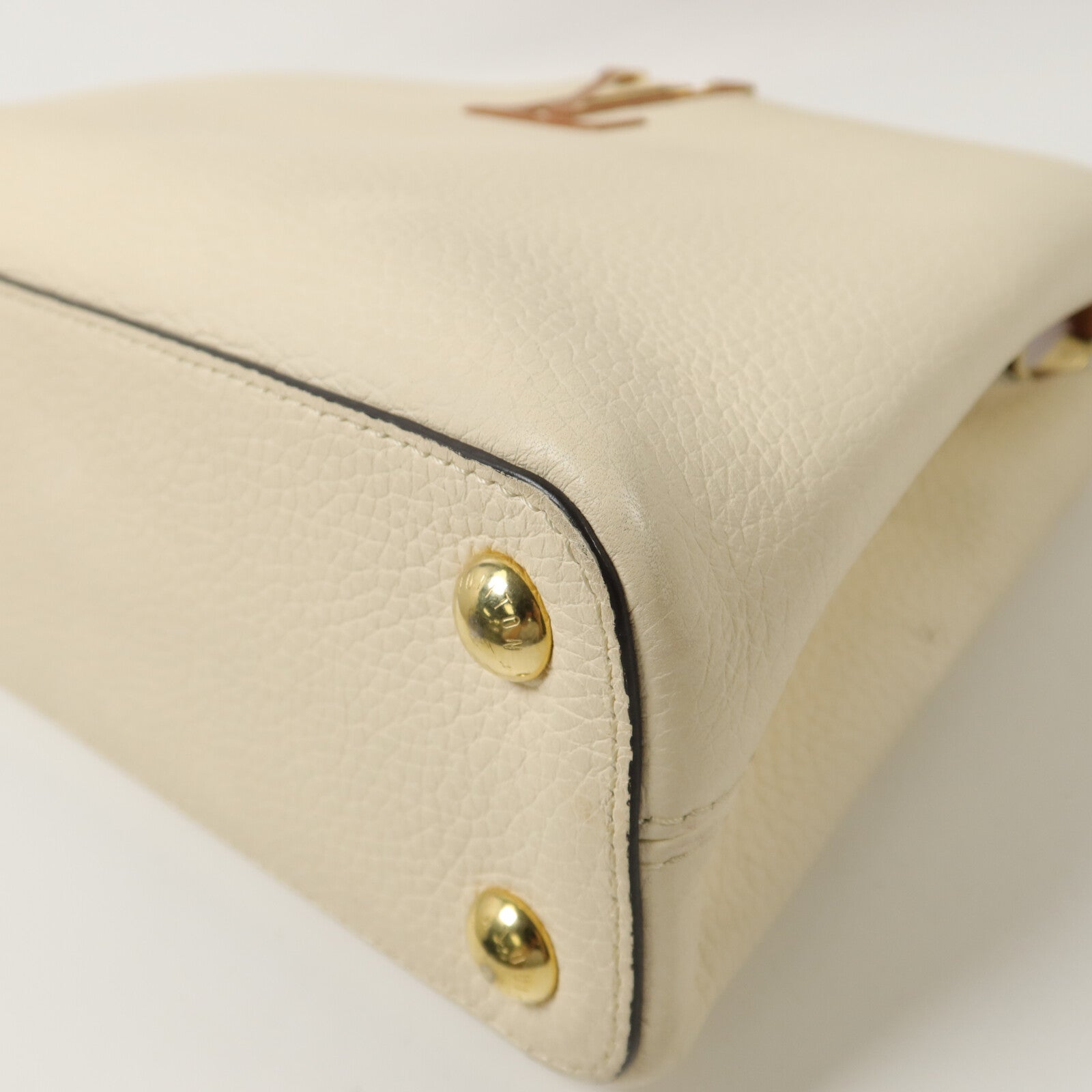 LOUIS VUITTON 牛皮皮革Capucines BB手挽肩背兩用袋