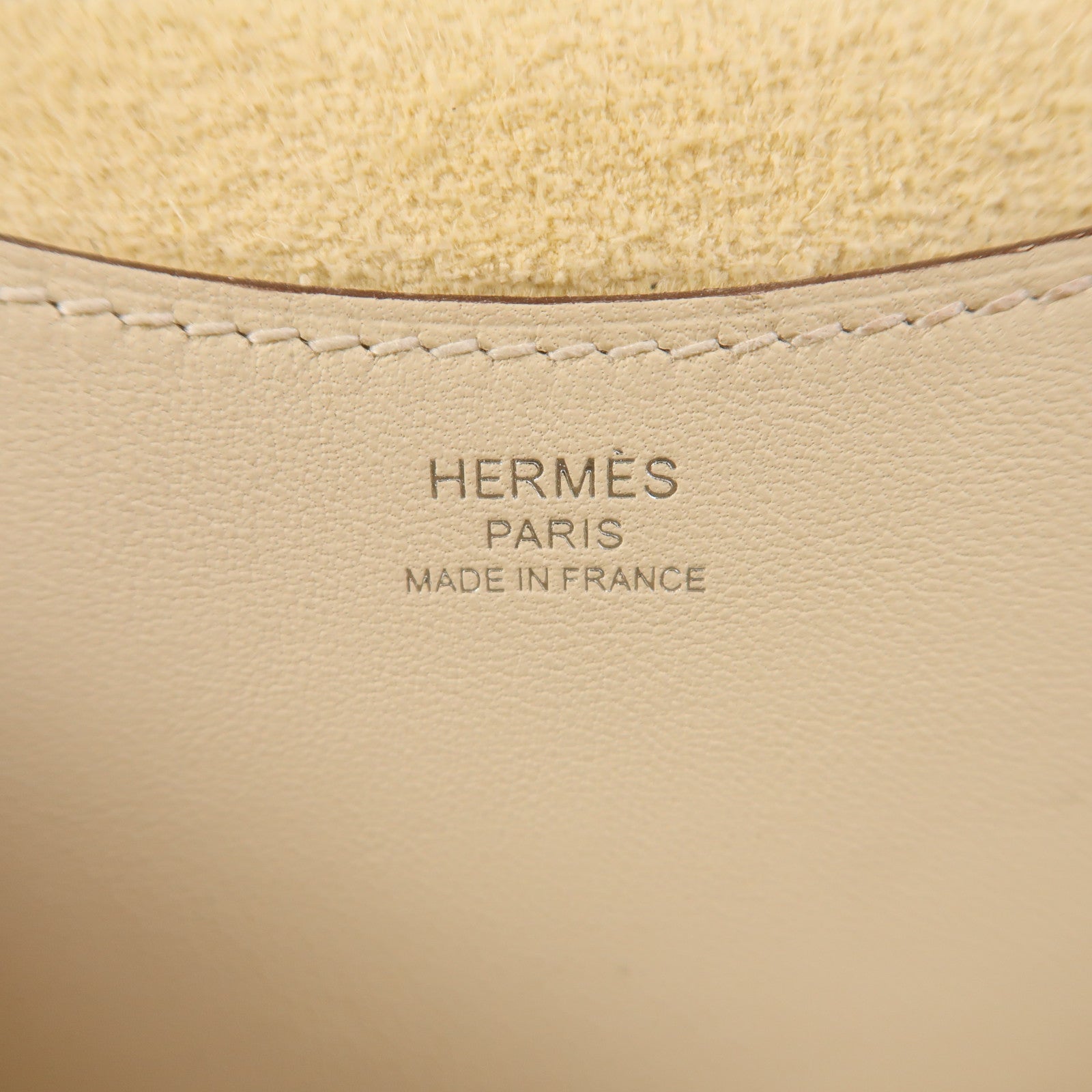 HERMES Clemence皮革In The Loop 18銀扣手挽袋Nata