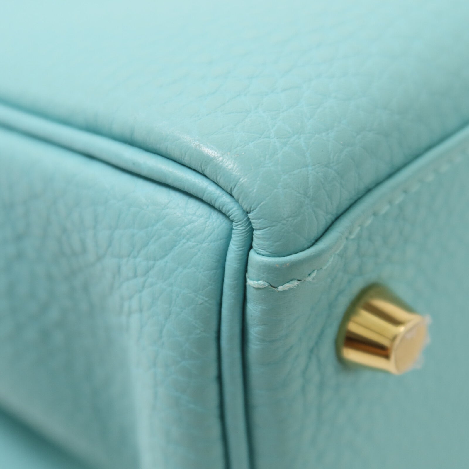 HERMES Togo皮革Kelly 28手挽肩背兩用袋Bleu Atoll