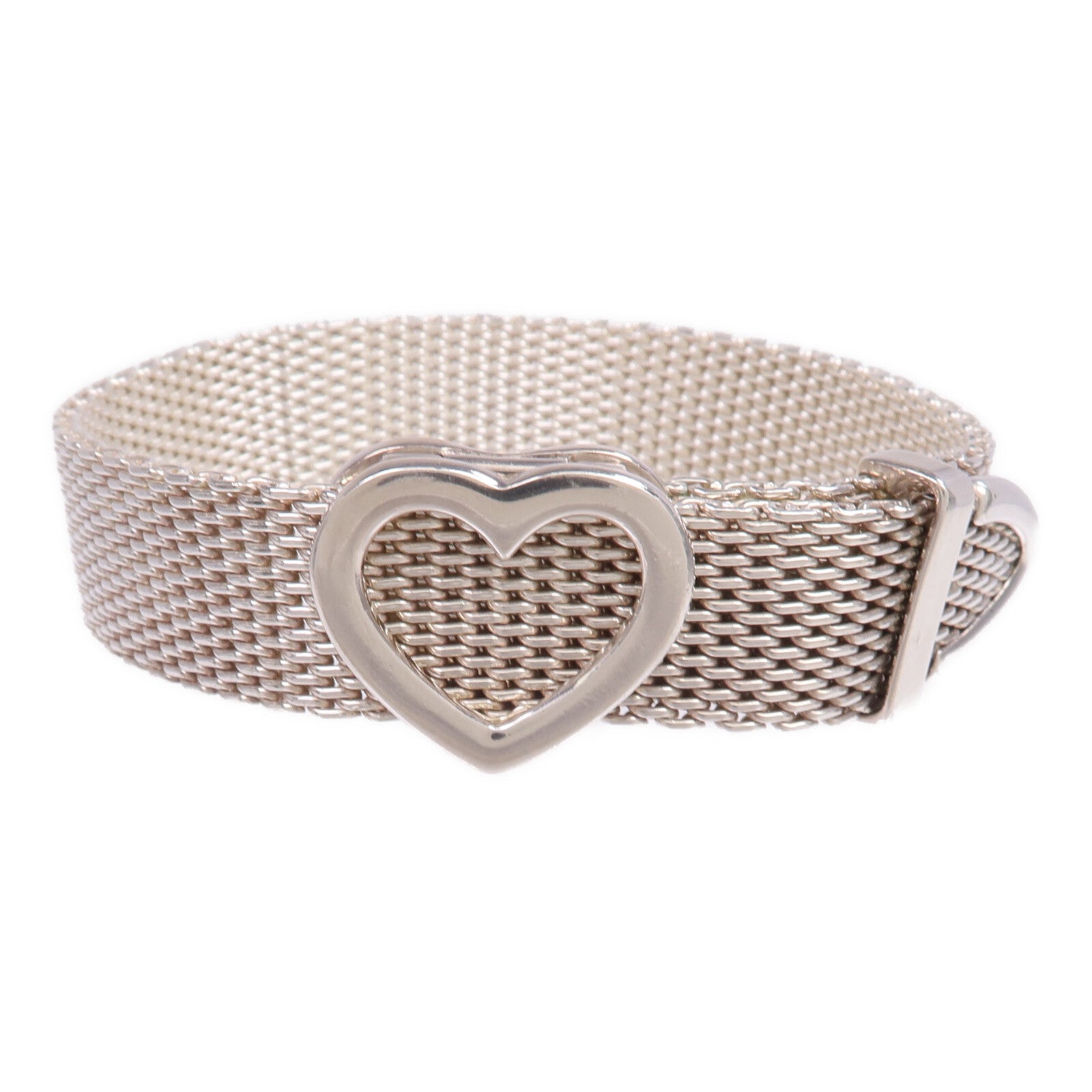 TIFFANY＆CO 925純銀Hearbuckle Mesh Bracelet手鐲