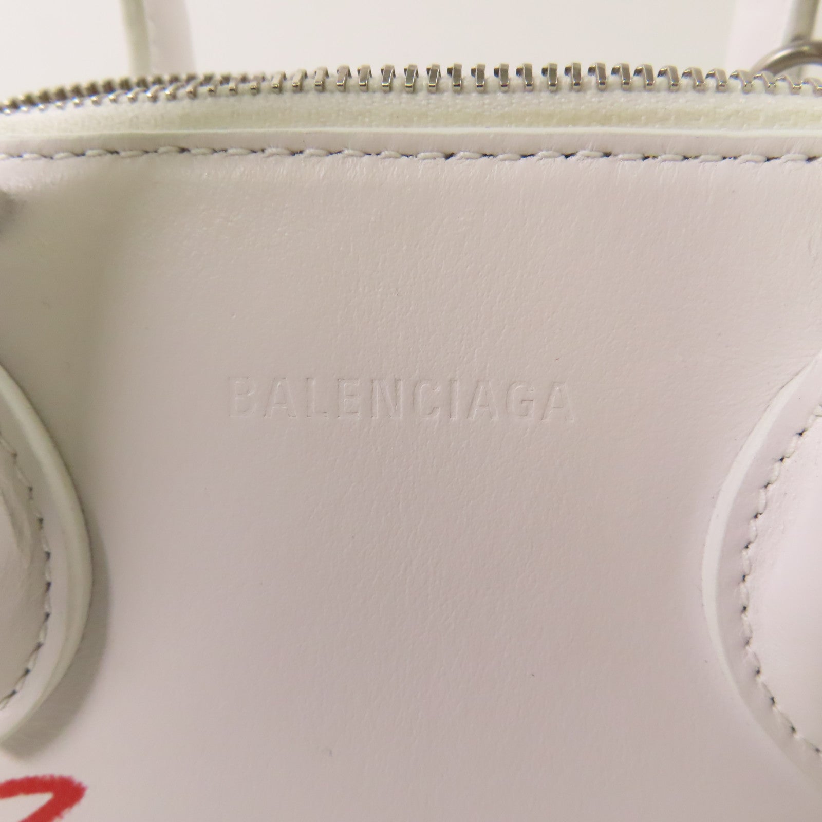 BALENCIAGA 牛皮皮革Ville XXS銀扣手挽肩背兩用袋