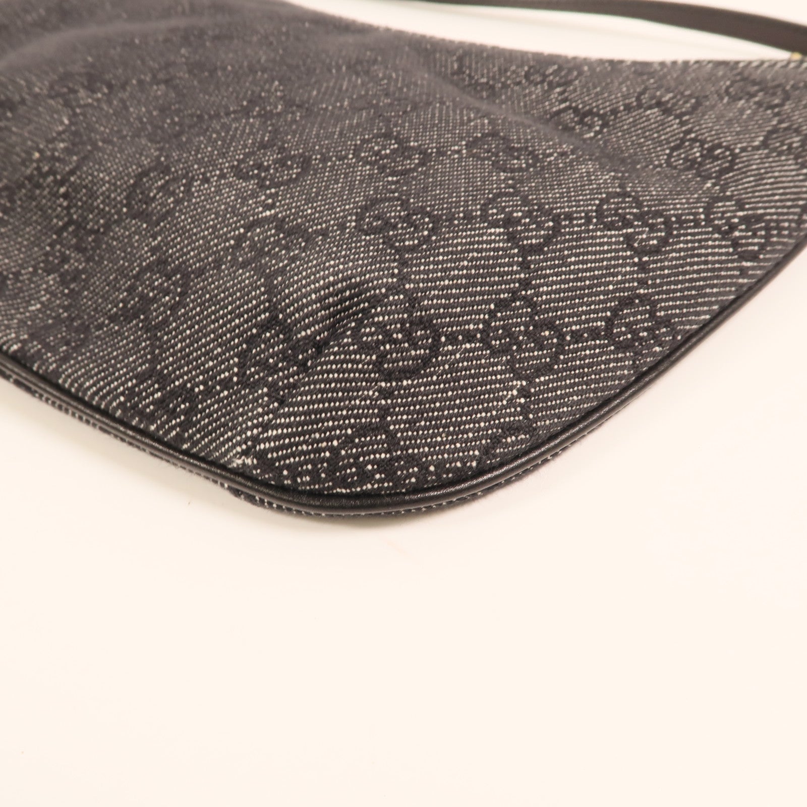 GUCCI 牛仔布Shoulder Bag金扣肩背袋