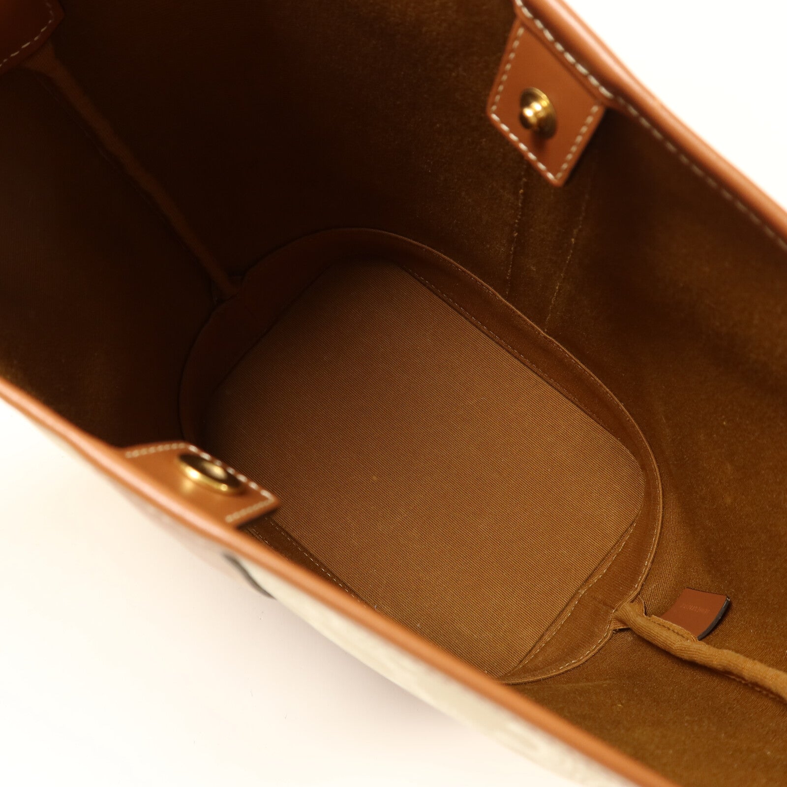 CELINE 塗層帆布Triomphe Bucket金扣肩背袋