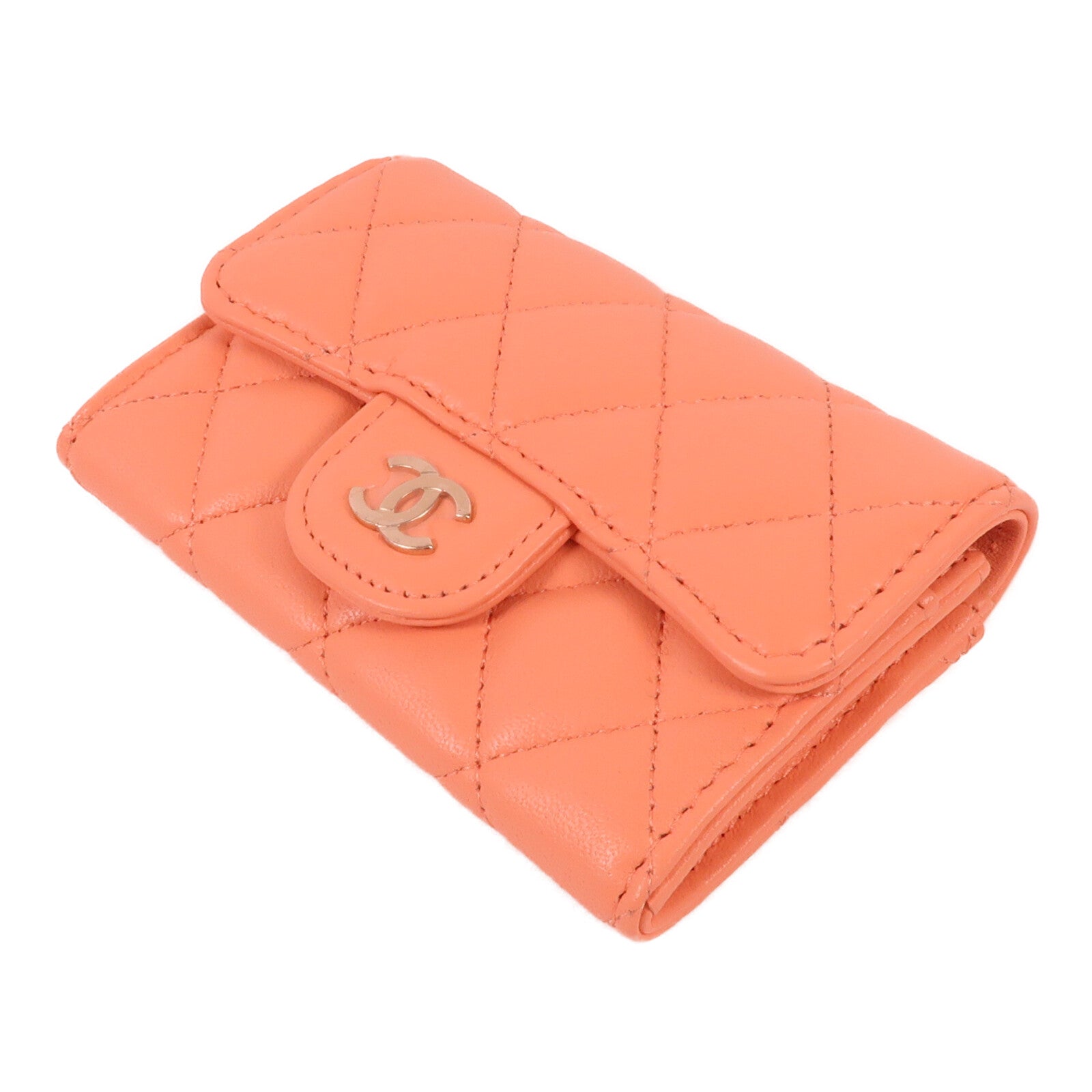 CHANEL 羊皮皮革Card Case金扣卡片套