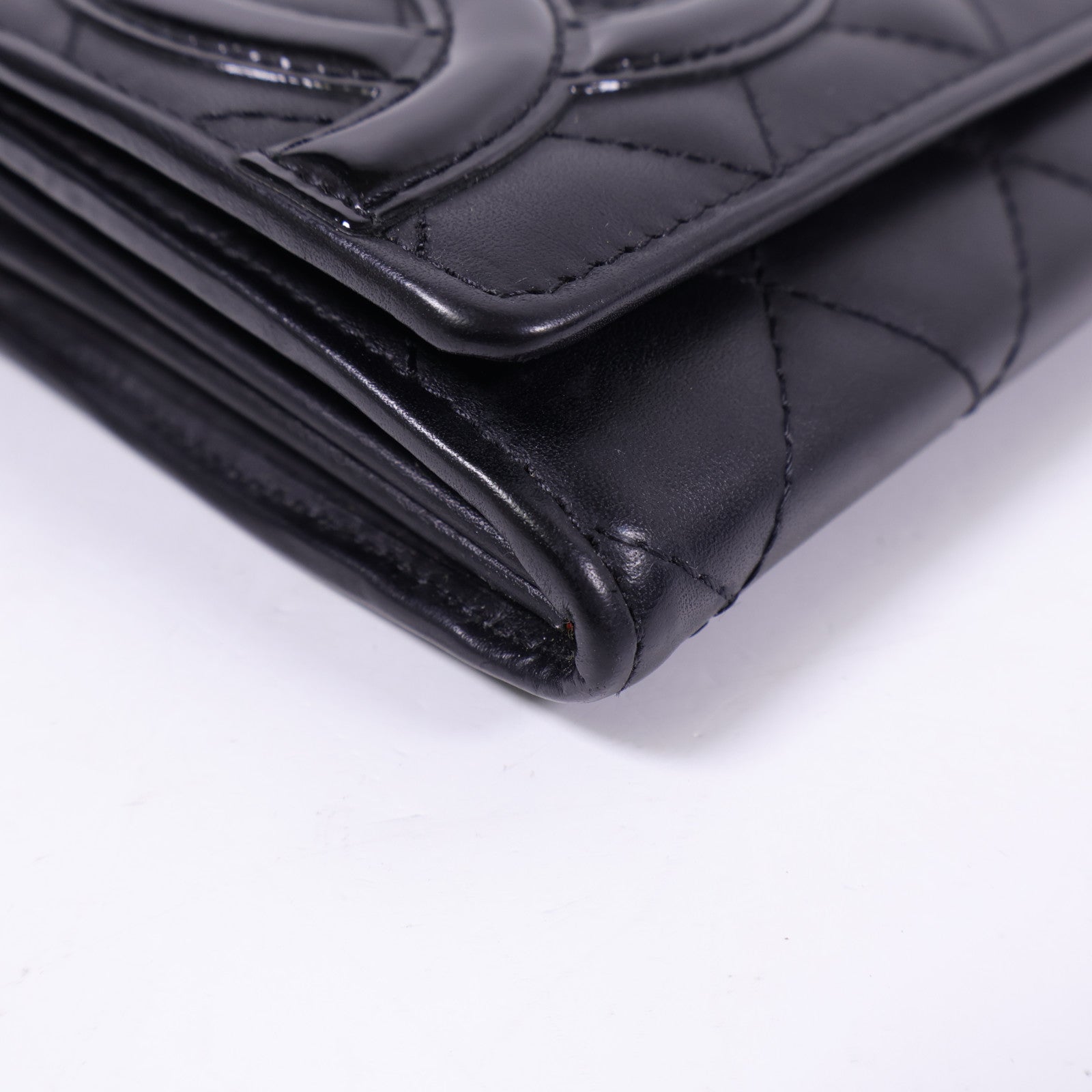 CHANEL 牛皮皮革Cambon Long Wallet銀扣長錢包