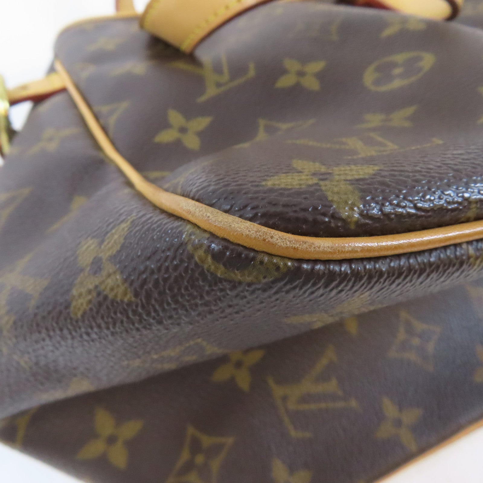 LOUIS VUITTON Monogram Batignolles金扣手挽袋啡色