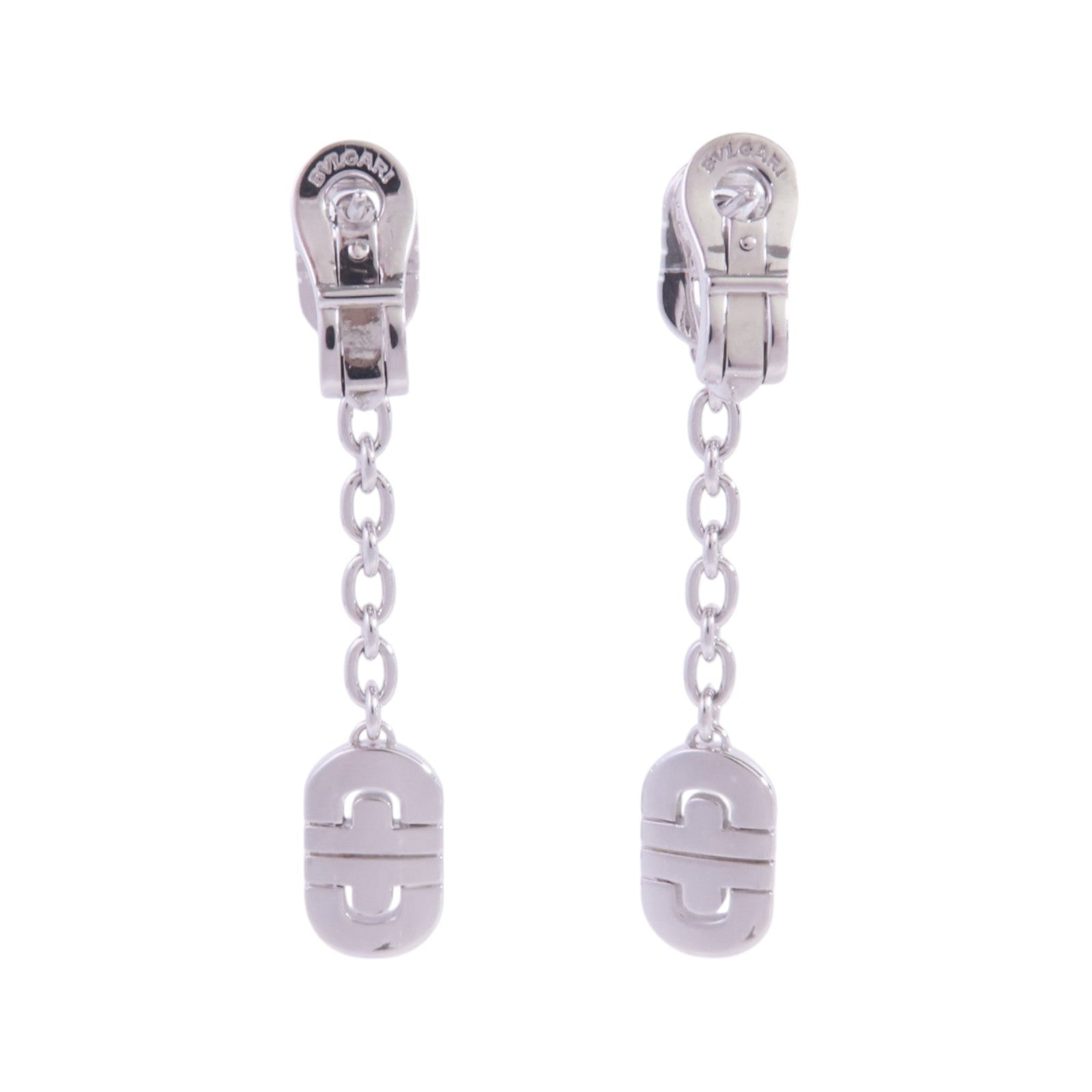 BVLGARI 【激減優惠】18K白金Parentesi Pop Diamond Earrings鑽石耳環