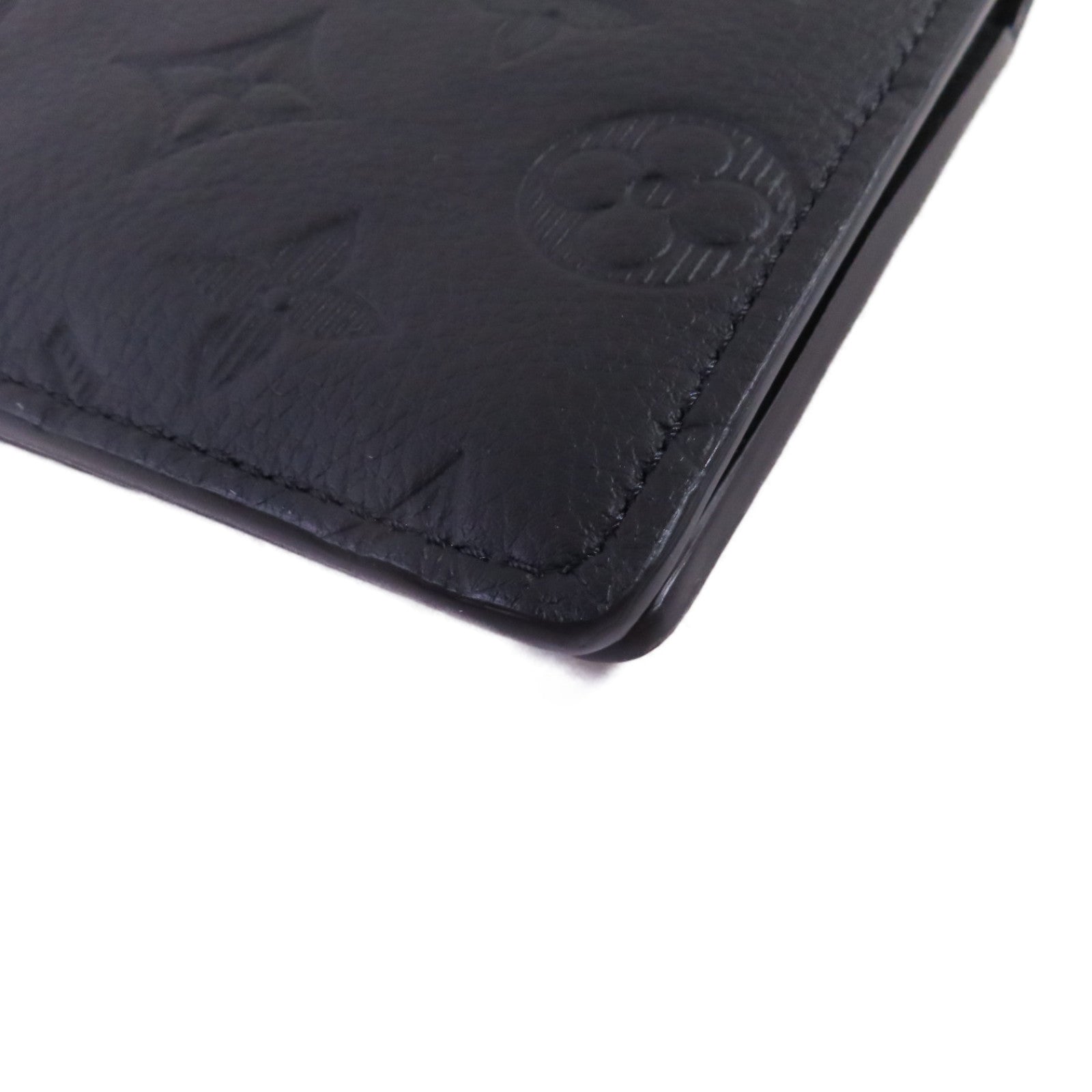 LOUIS VUITTON Monogram Shadow Brazza Wallet長錢包黑色