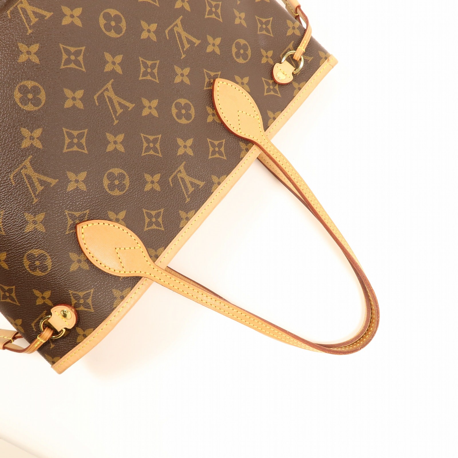 LOUIS VUITTON Monogram Neverfull PM金扣手挽袋