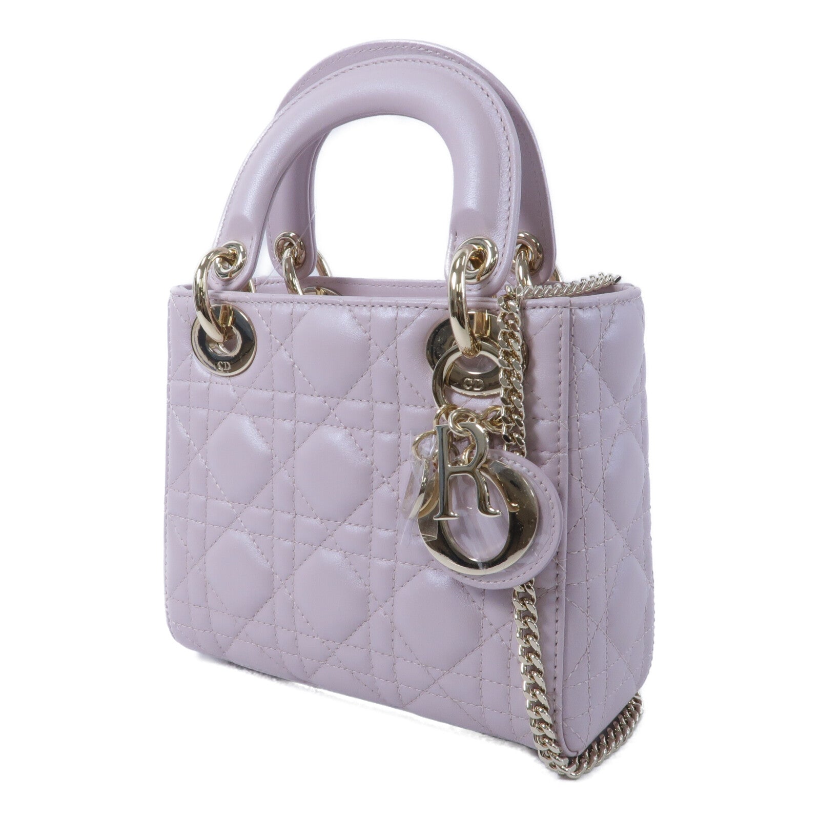 Dior 羊皮皮革Lady Dior Mini手挽肩背兩用袋