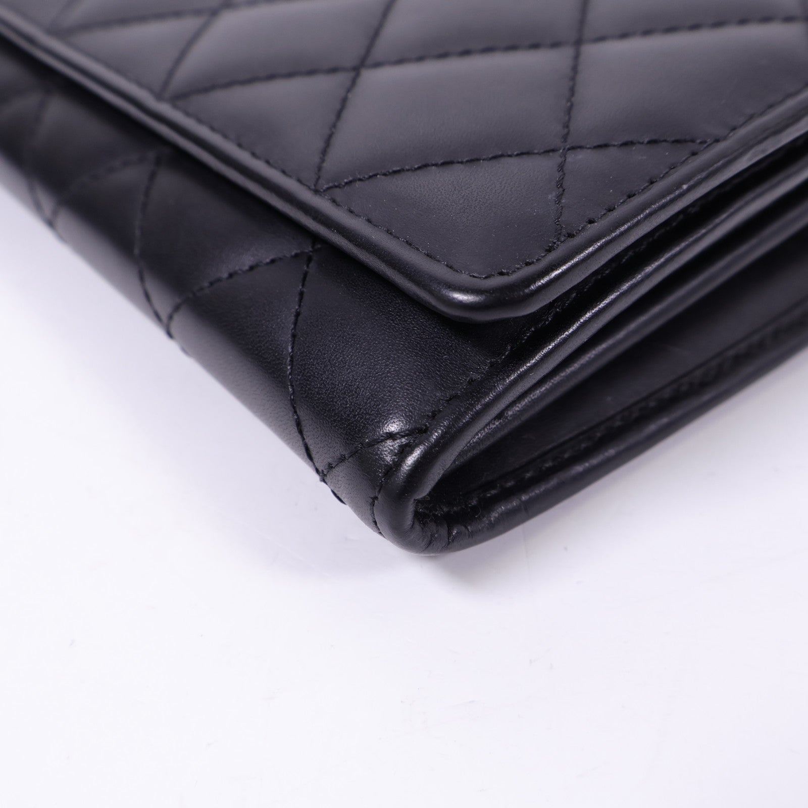 CHANEL 牛皮皮革Cambon Long Wallet銀扣長錢包