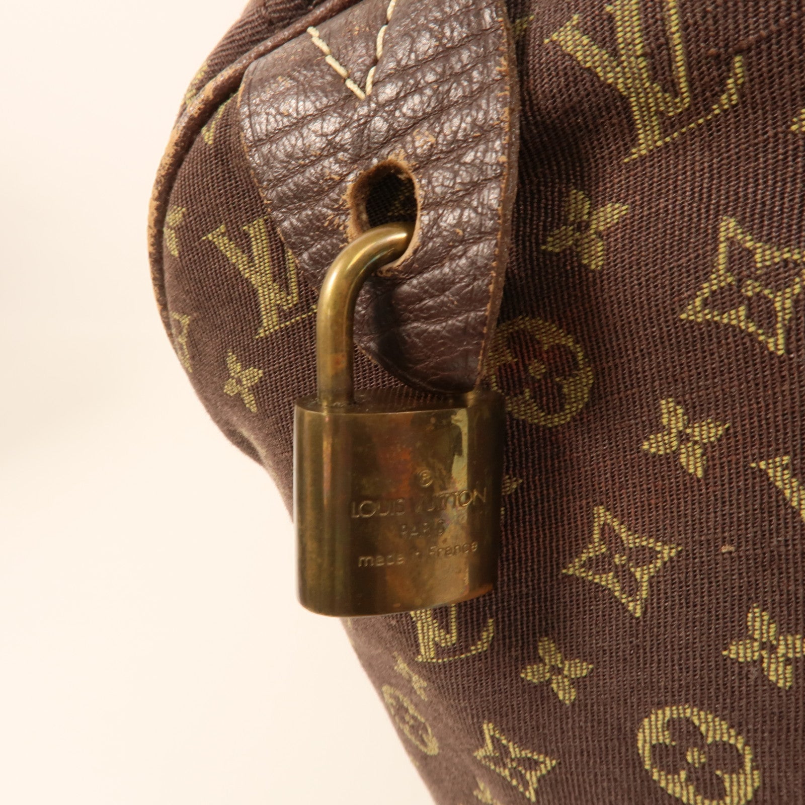 LOUIS VUITTON Monogram Mini Lin Speedy 30金扣手挽袋