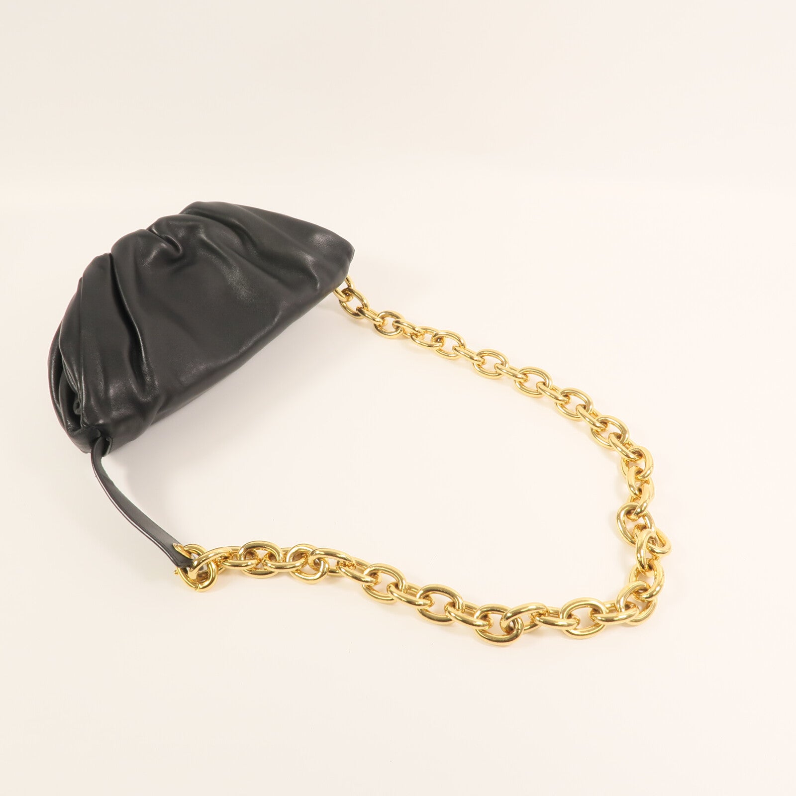 BOTTEGA VENETA 羊皮皮革Belt Chain Shoulder金扣鏈帶肩背袋