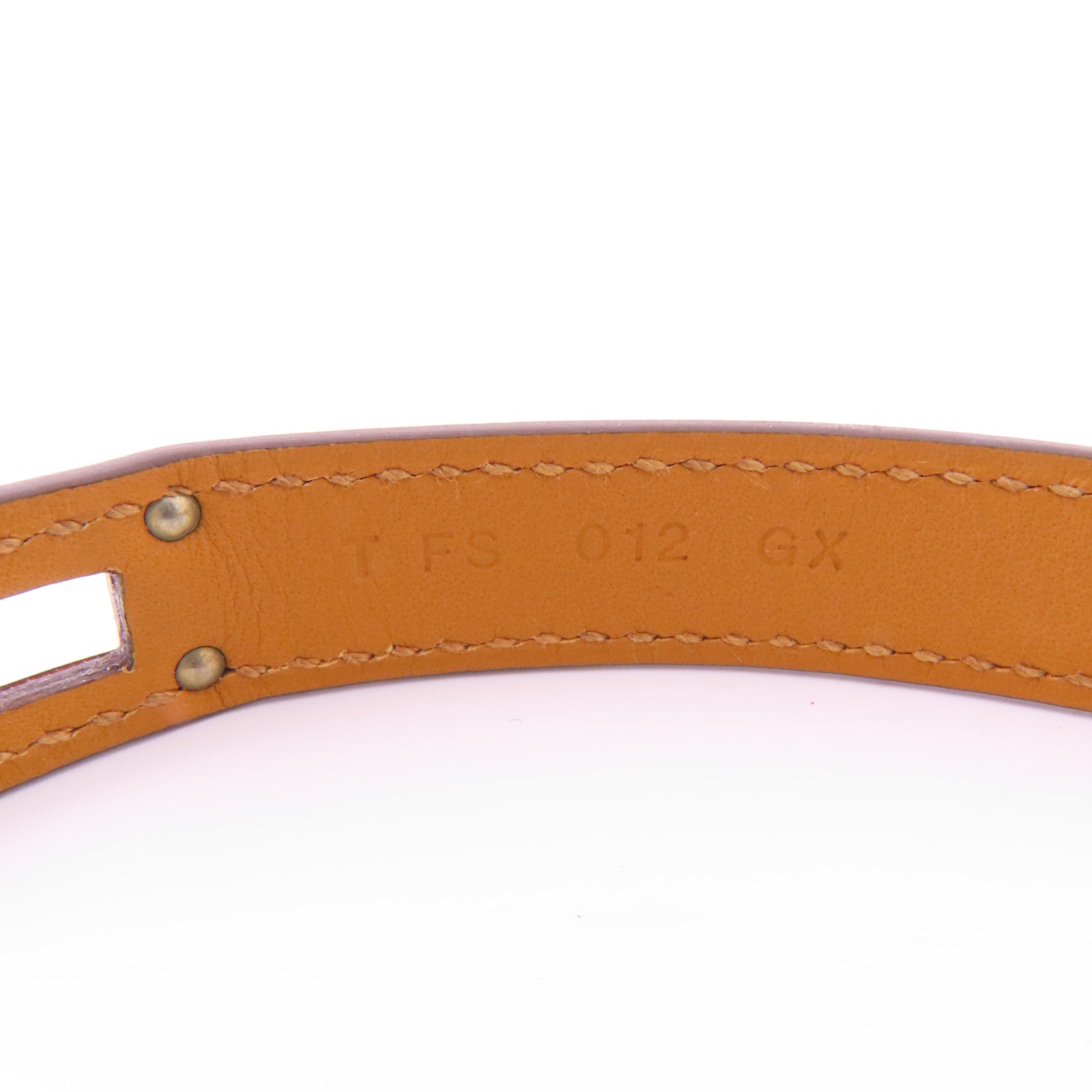 HERMES Epsom皮革Kelly Double Tour銀扣手鐲