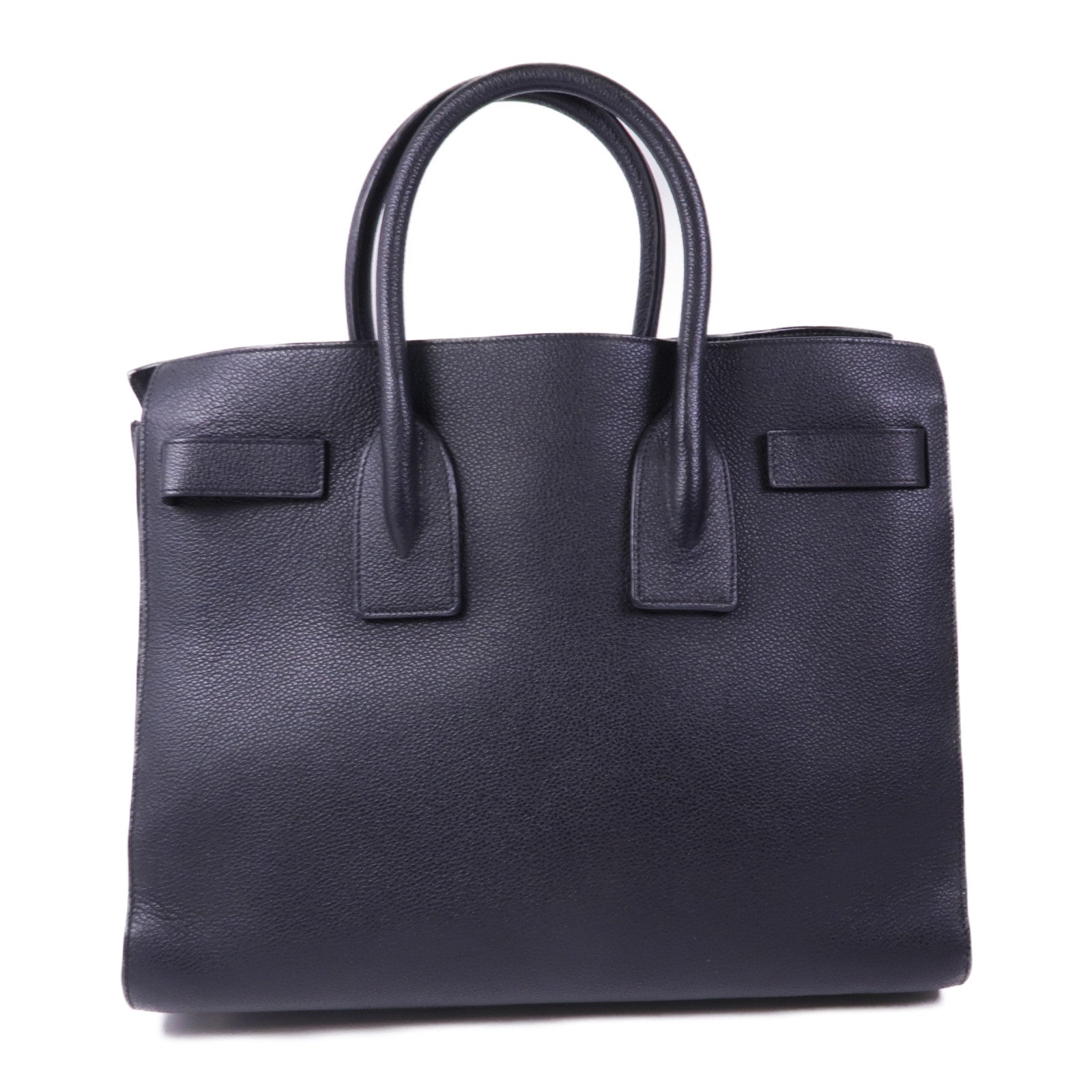 YVES SAINT LAURENT 牛皮皮革Sac De Jour銀扣手挽肩背兩用袋