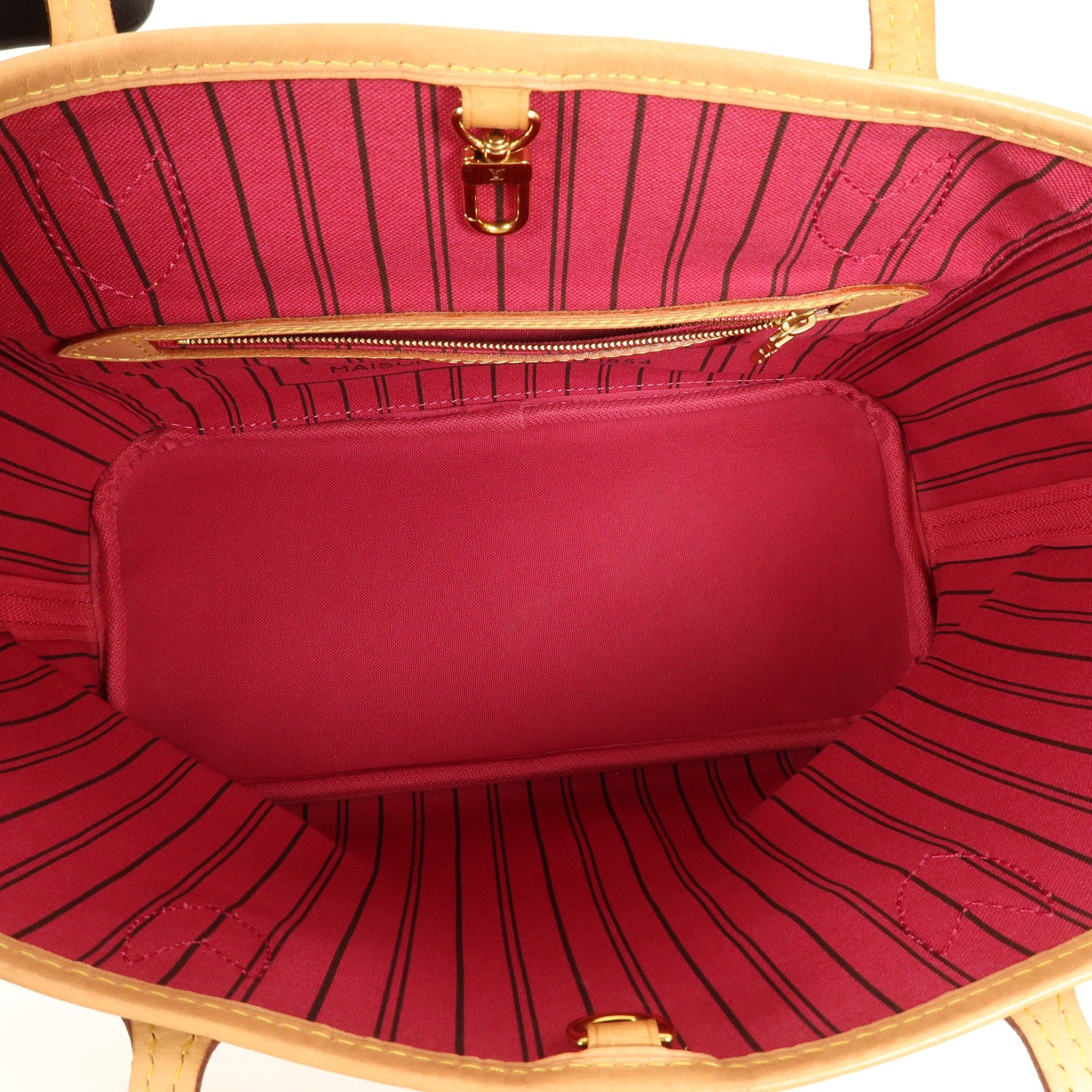 LOUIS VUITTON Monogram Neverfull PM金扣手挽袋