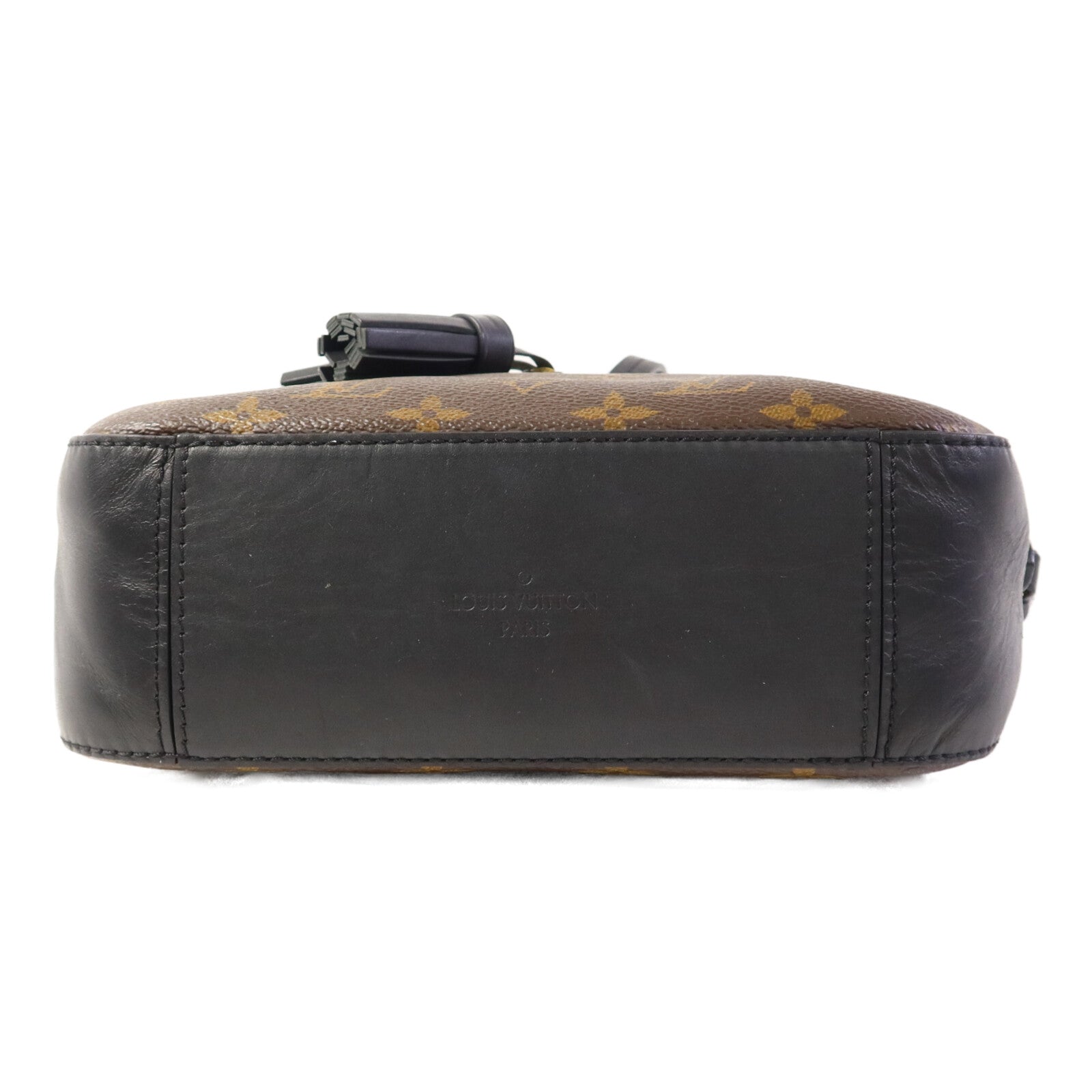 LOUIS VUITTON Monogram Saintonge金扣手挽袋棕色