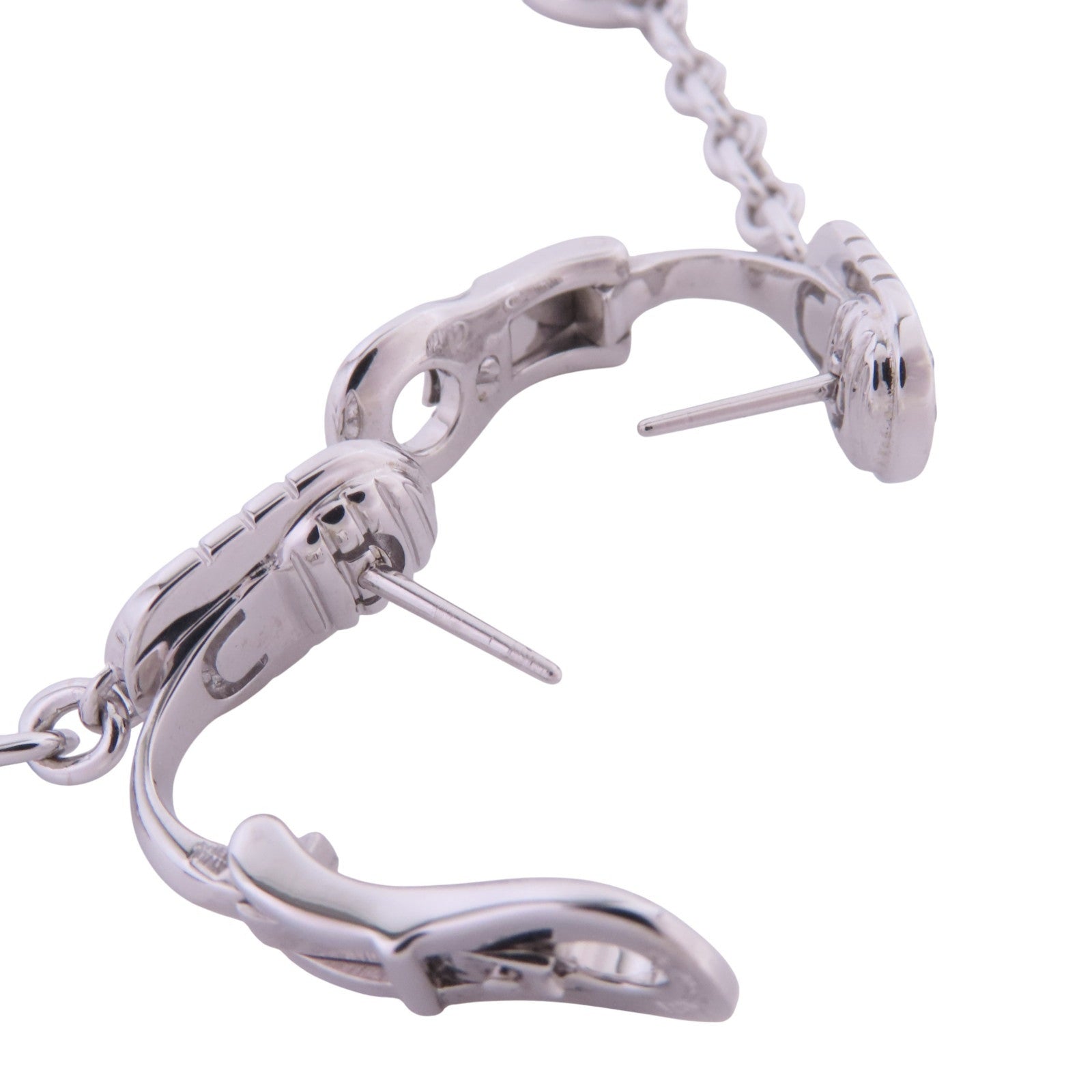 BVLGARI 【激減優惠】18K白金Parentesi Pop Diamond Earrings鑽石耳環