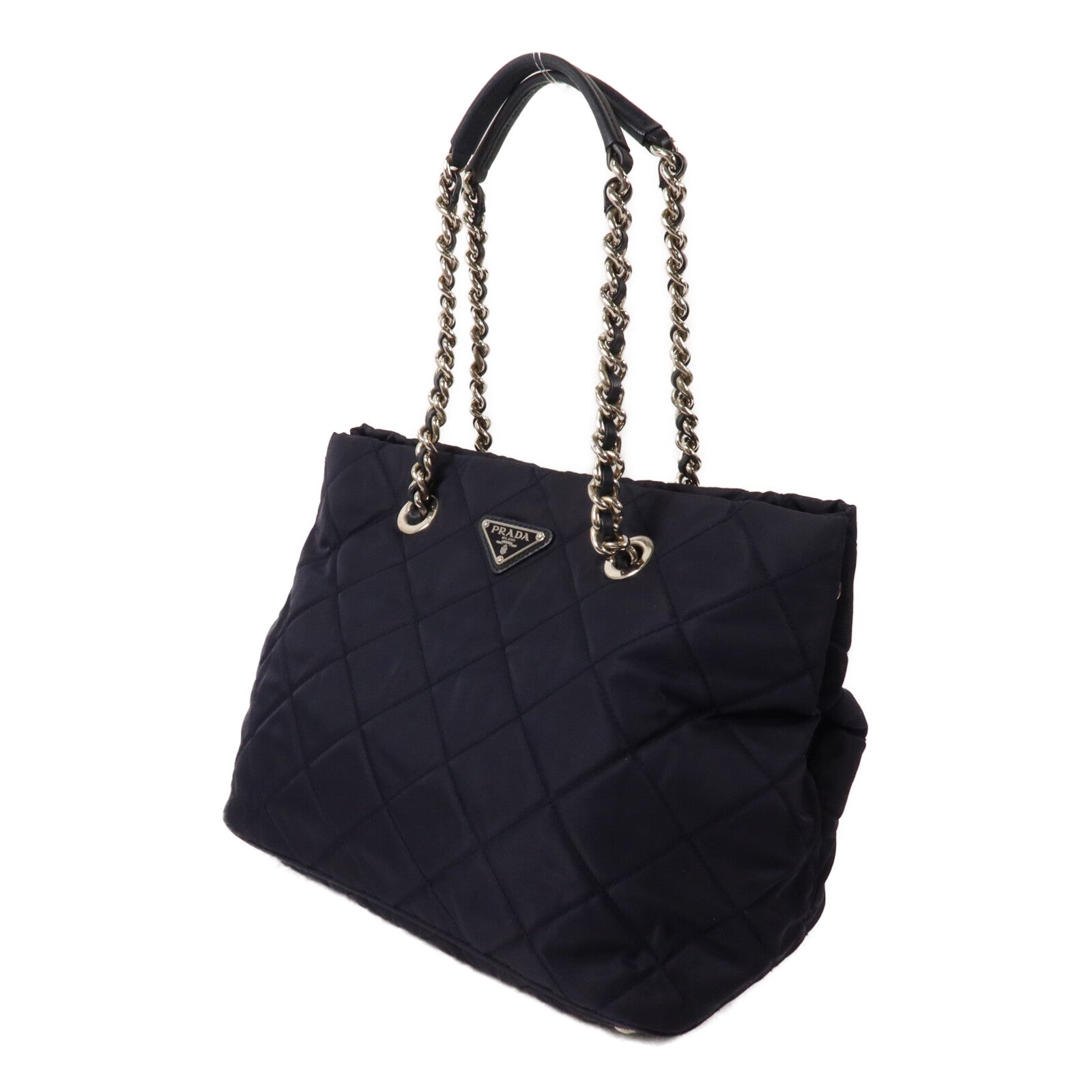 PRADA 尼龍Quilted Chain Shoulder鏈帶手挽肩背兩用袋