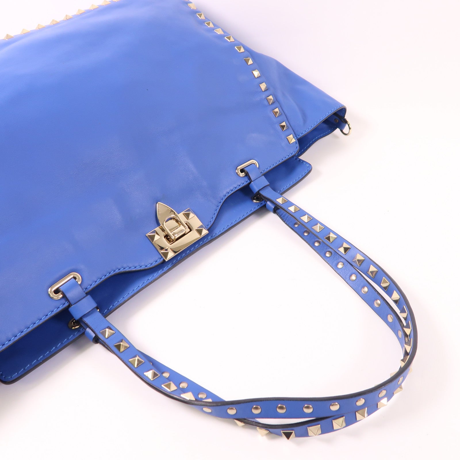 Valentino 【激減優惠】牛皮皮革2 Way Shoulder Bag金扣手挽肩背兩用袋