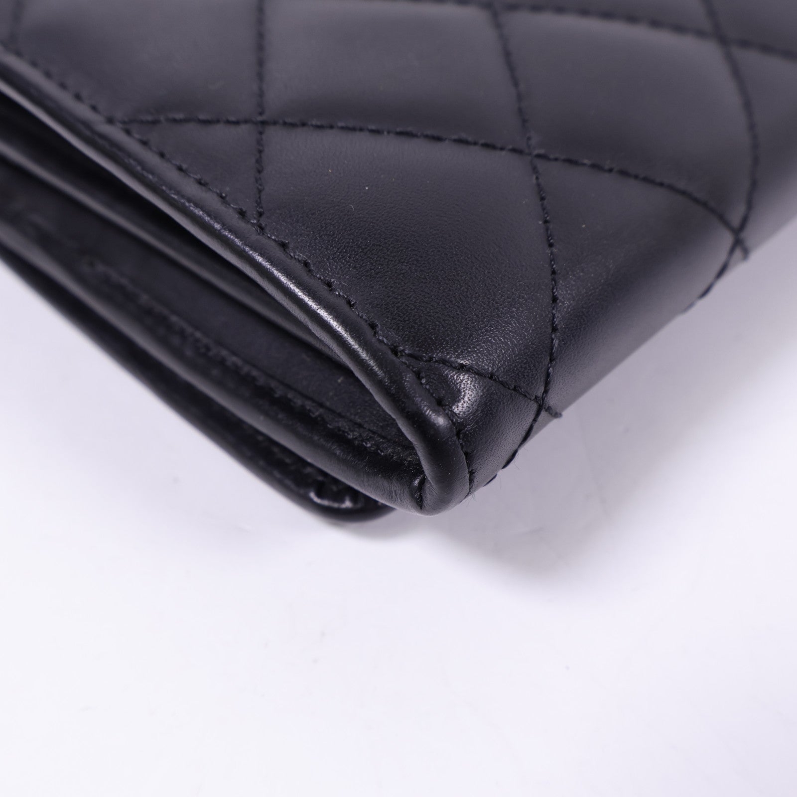 CHANEL 牛皮皮革Cambon Long Wallet銀扣長錢包