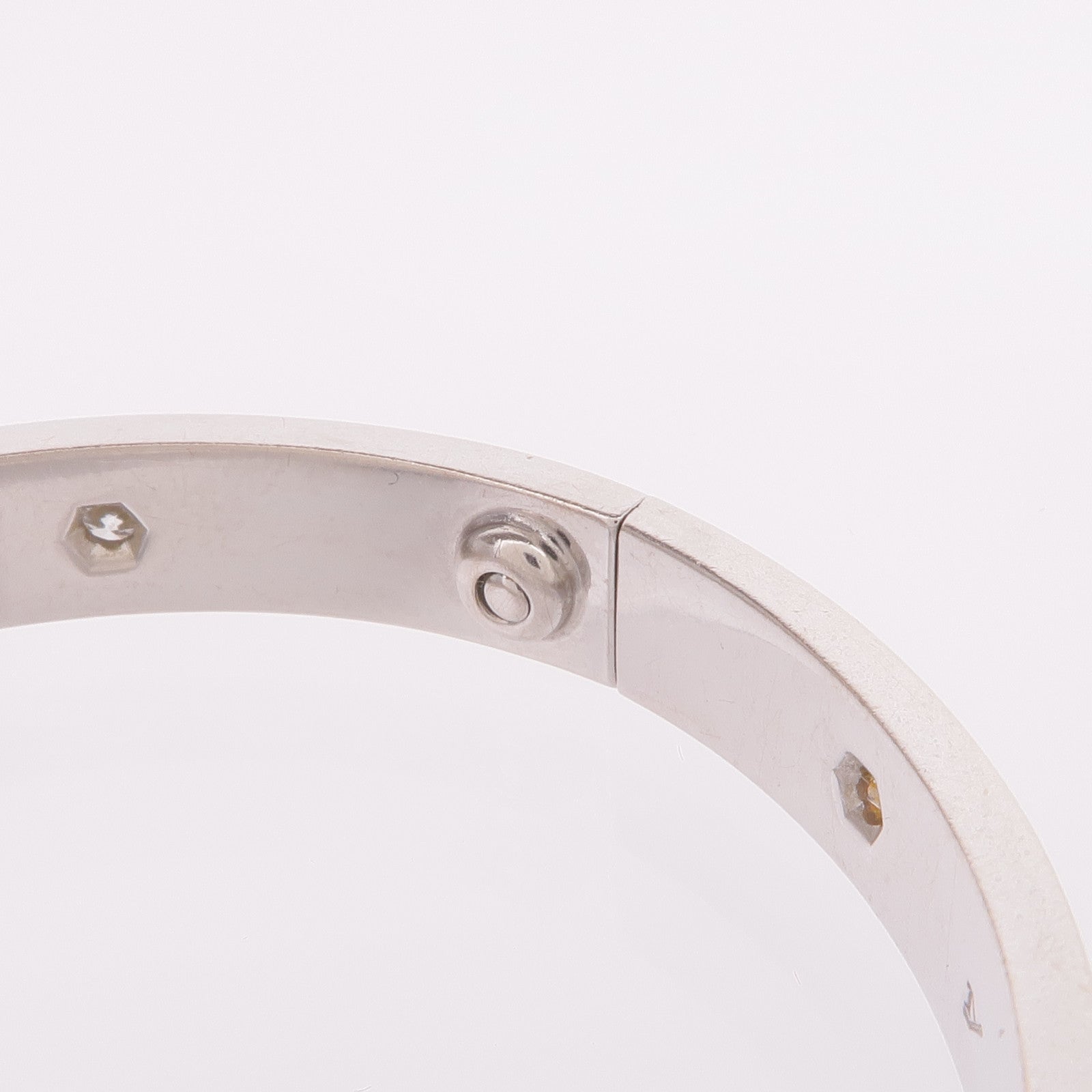 CARTIER 18K白金Love Bracelet 6 Diamonds鑽石手鐲Cartier#16