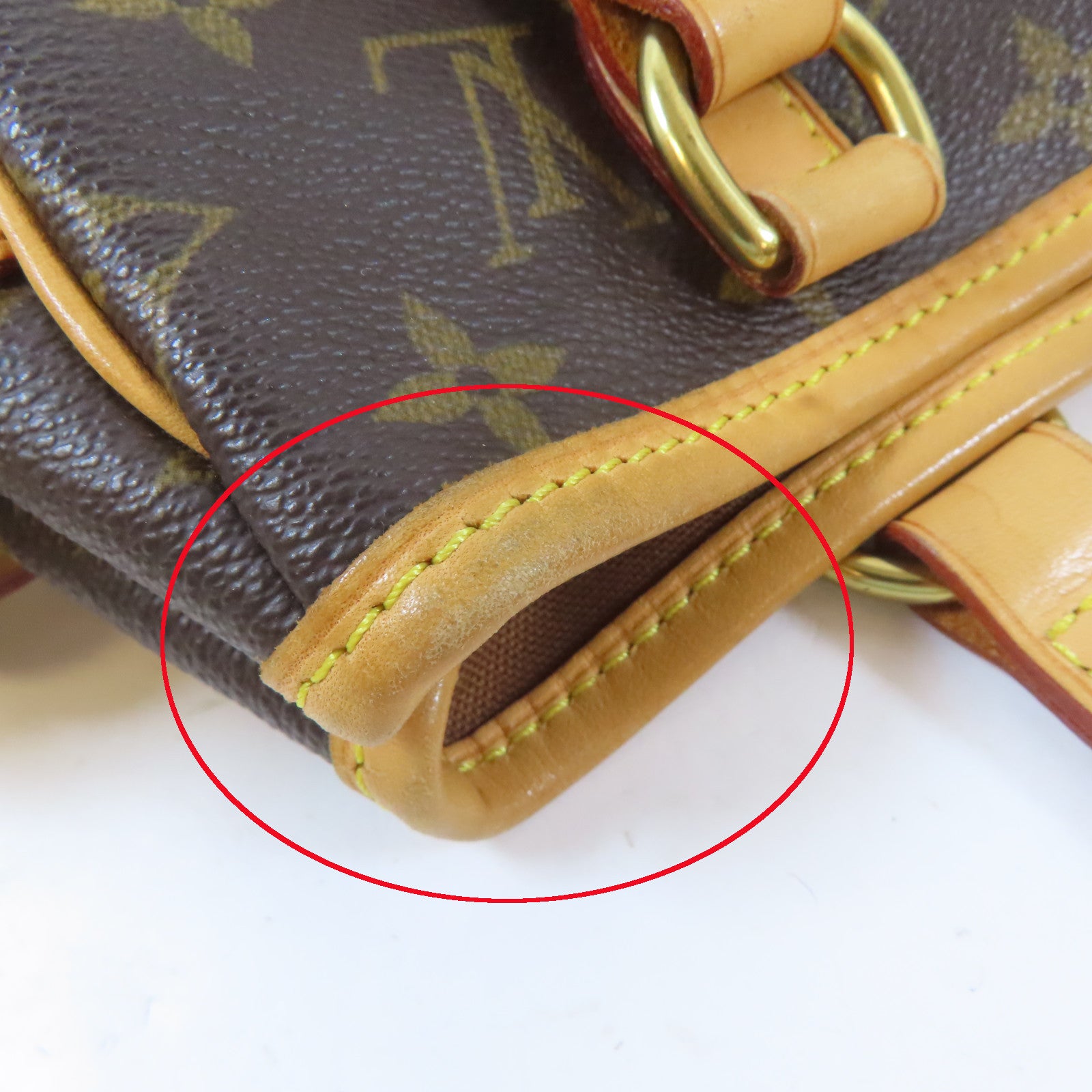 LOUIS VUITTON Monogram Batignolles金扣手挽袋啡色