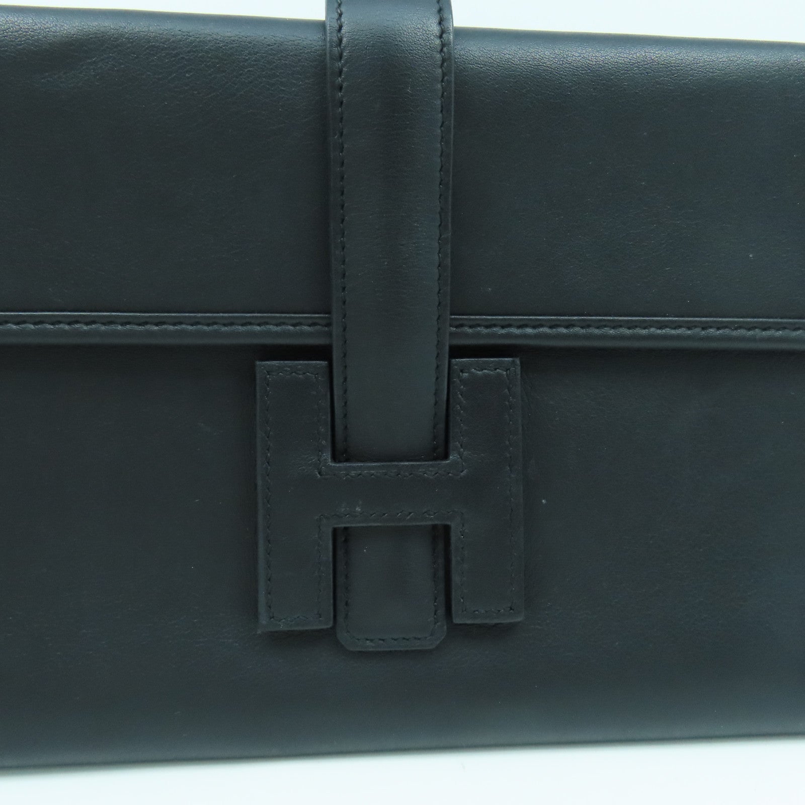 HERMES 【清倉大減價】Swift皮革Jige手拿包黑色
