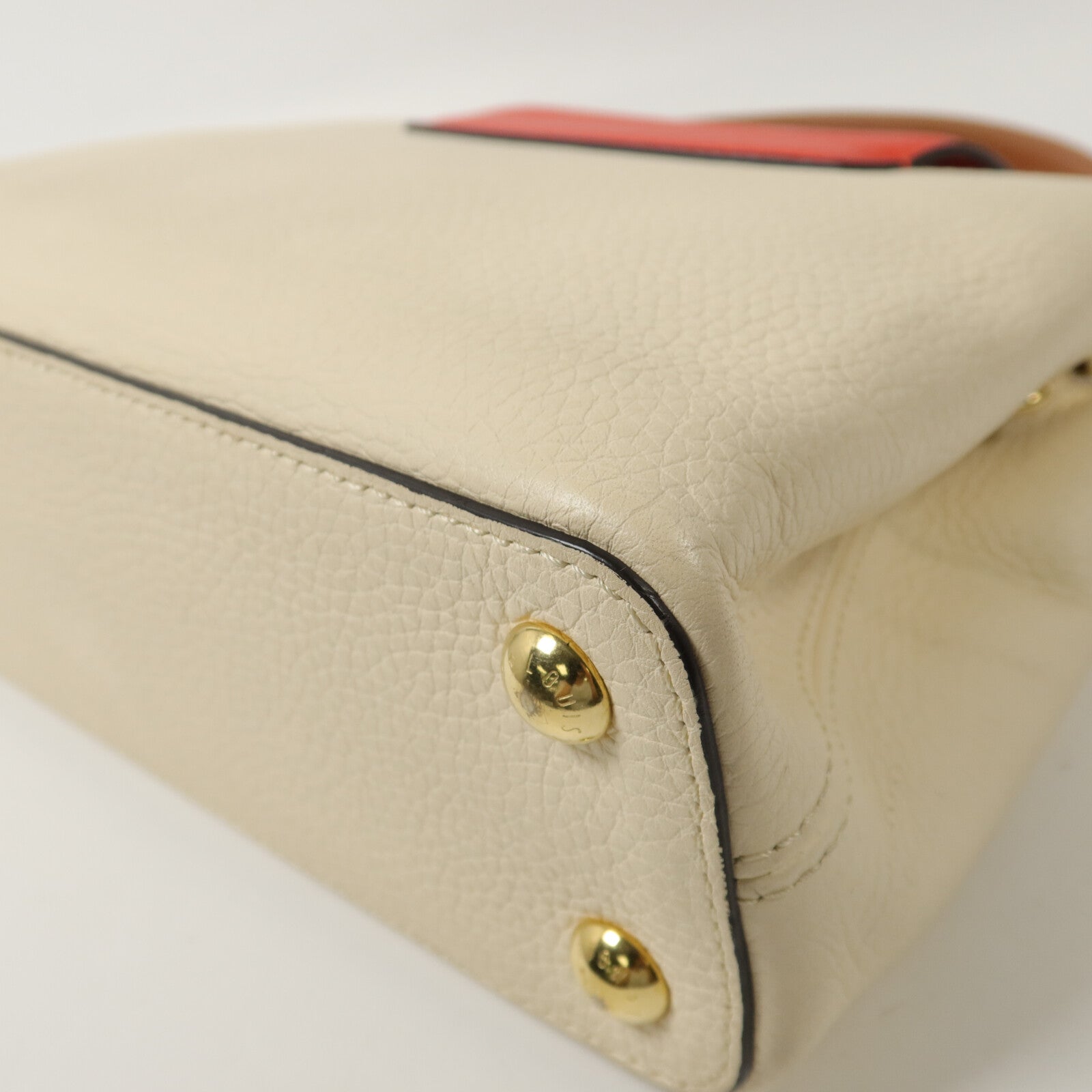 LOUIS VUITTON 牛皮皮革Capucines BB手挽肩背兩用袋
