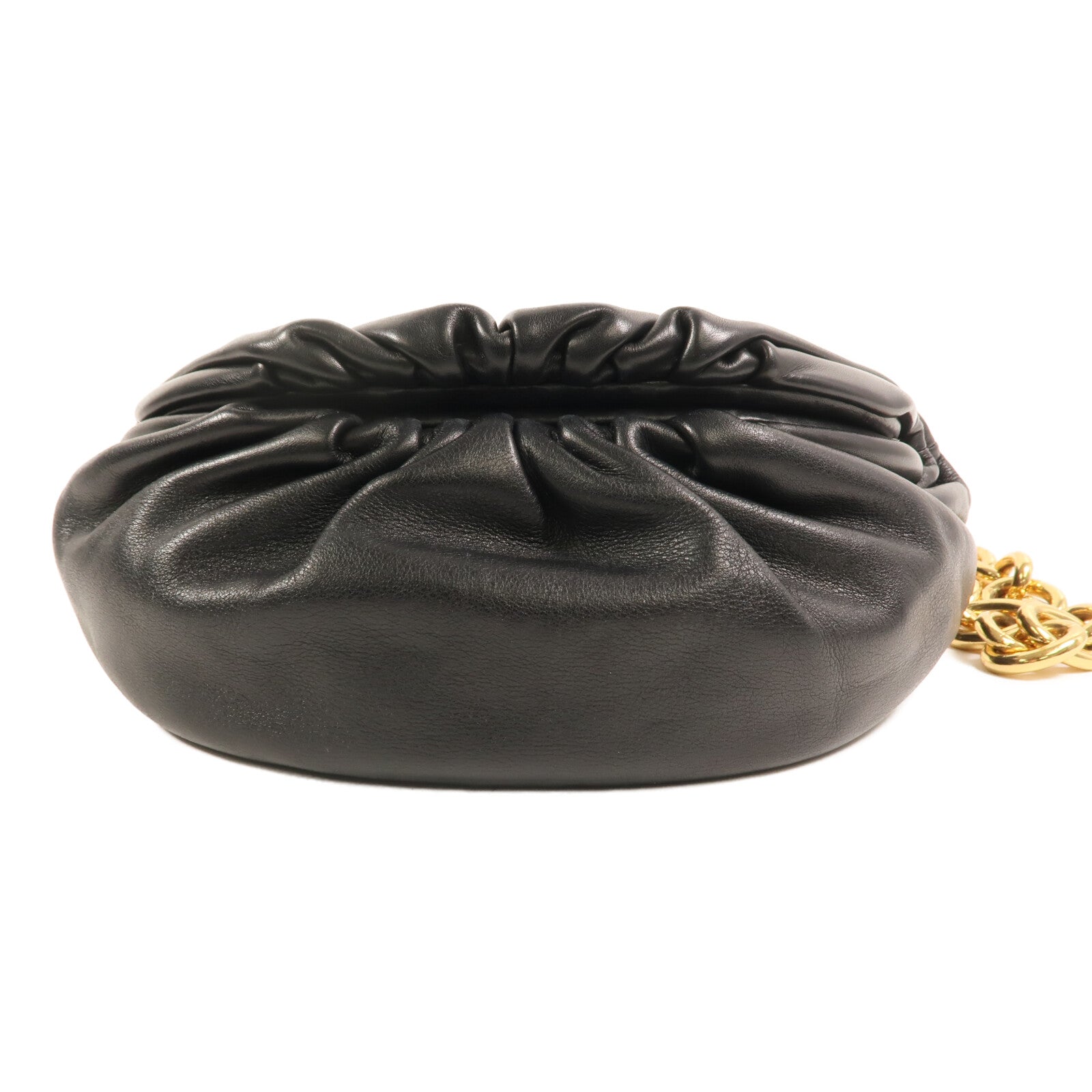 BOTTEGA VENETA 羊皮皮革Belt Chain Shoulder金扣鏈帶肩背袋