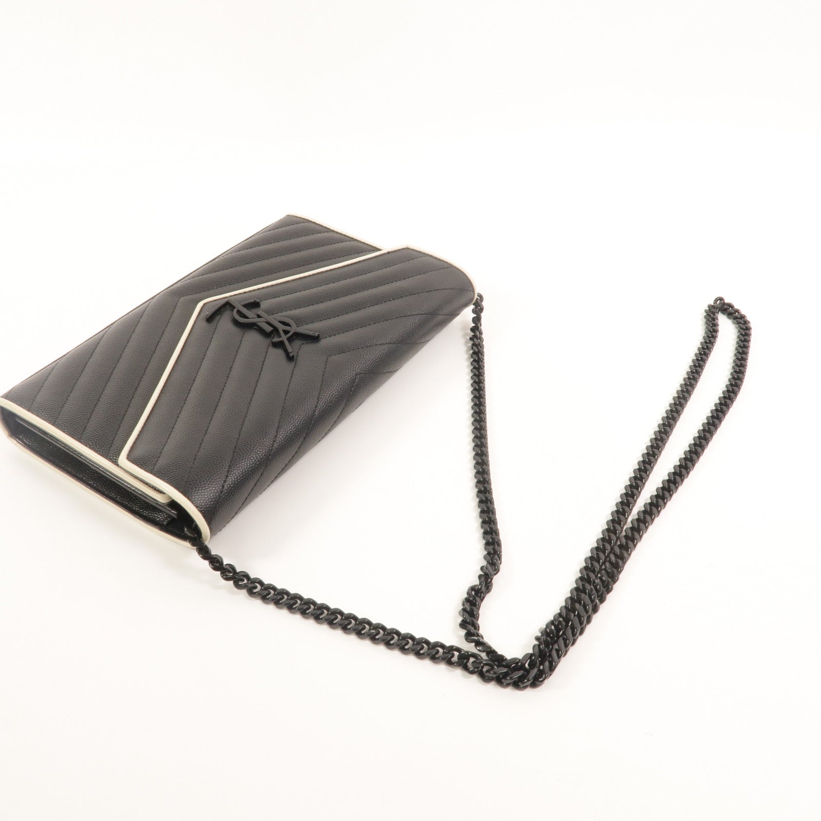 SAINT LAURENT 牛皮皮革Cassandre Chain Wallet肩背袋