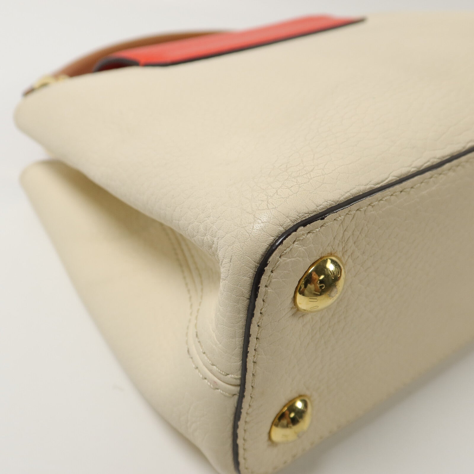 LOUIS VUITTON 牛皮皮革Capucines BB手挽肩背兩用袋