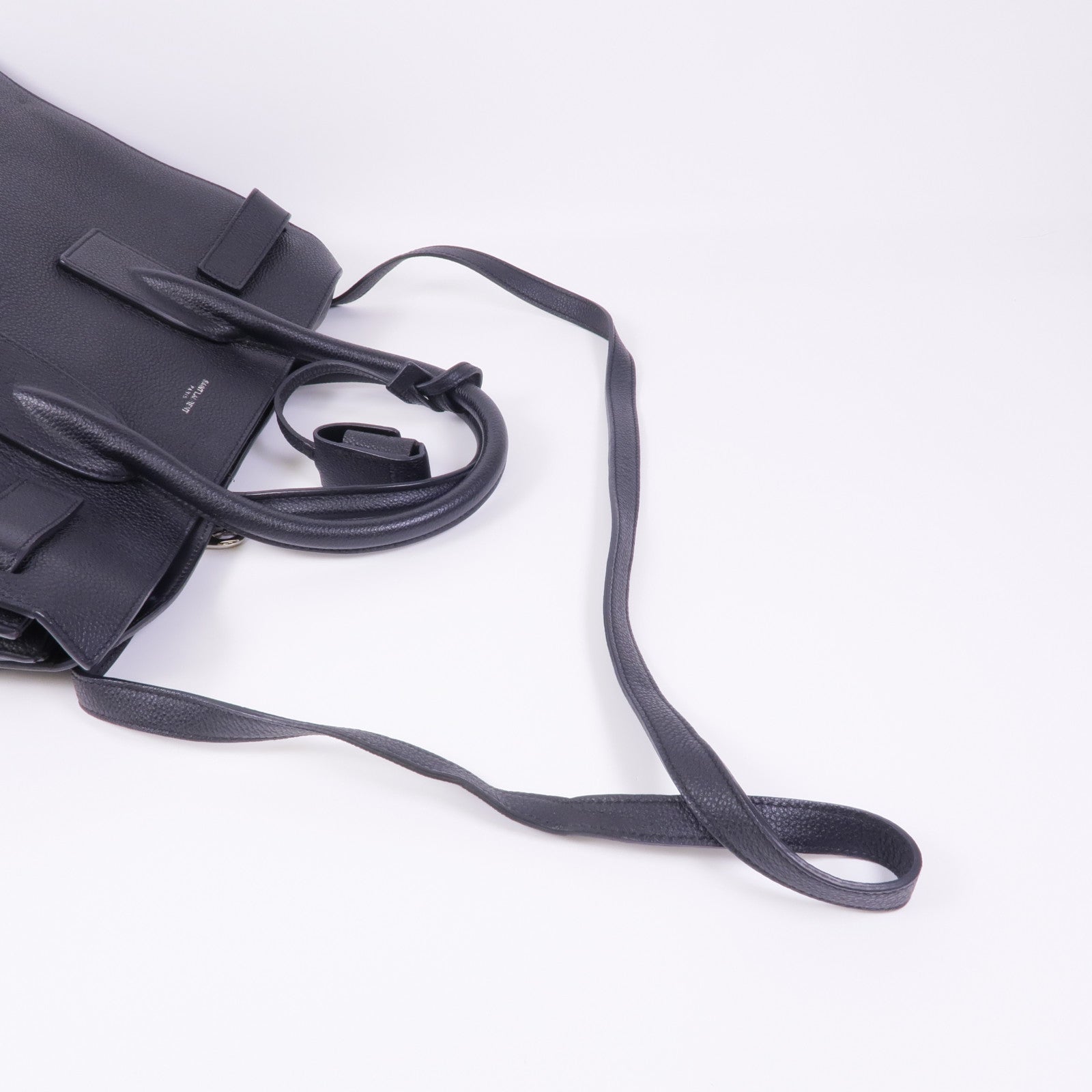 YVES SAINT LAURENT 牛皮皮革Sac De Jour銀扣手挽肩背兩用袋
