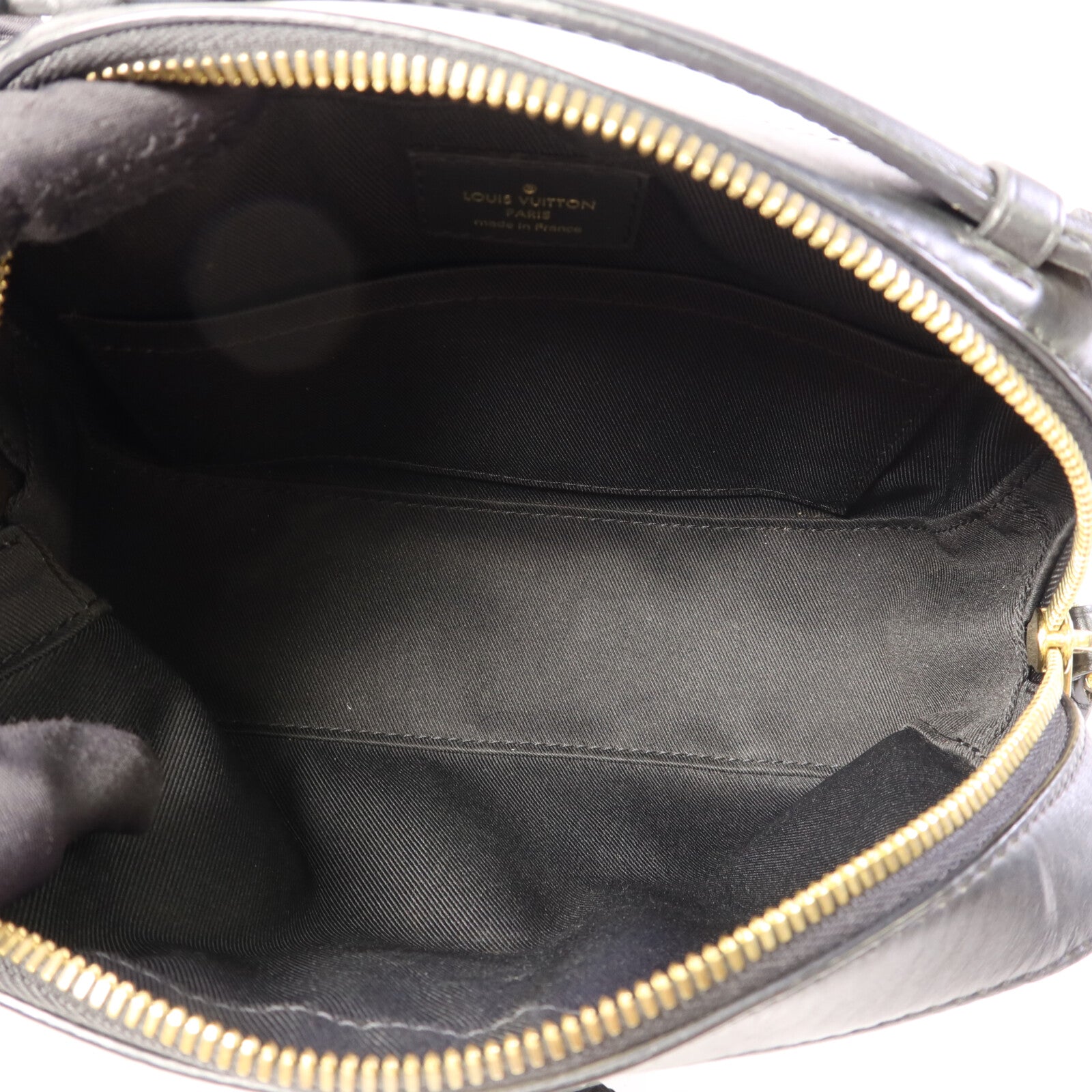 LOUIS VUITTON Monogram Saintonge金扣手挽袋棕色