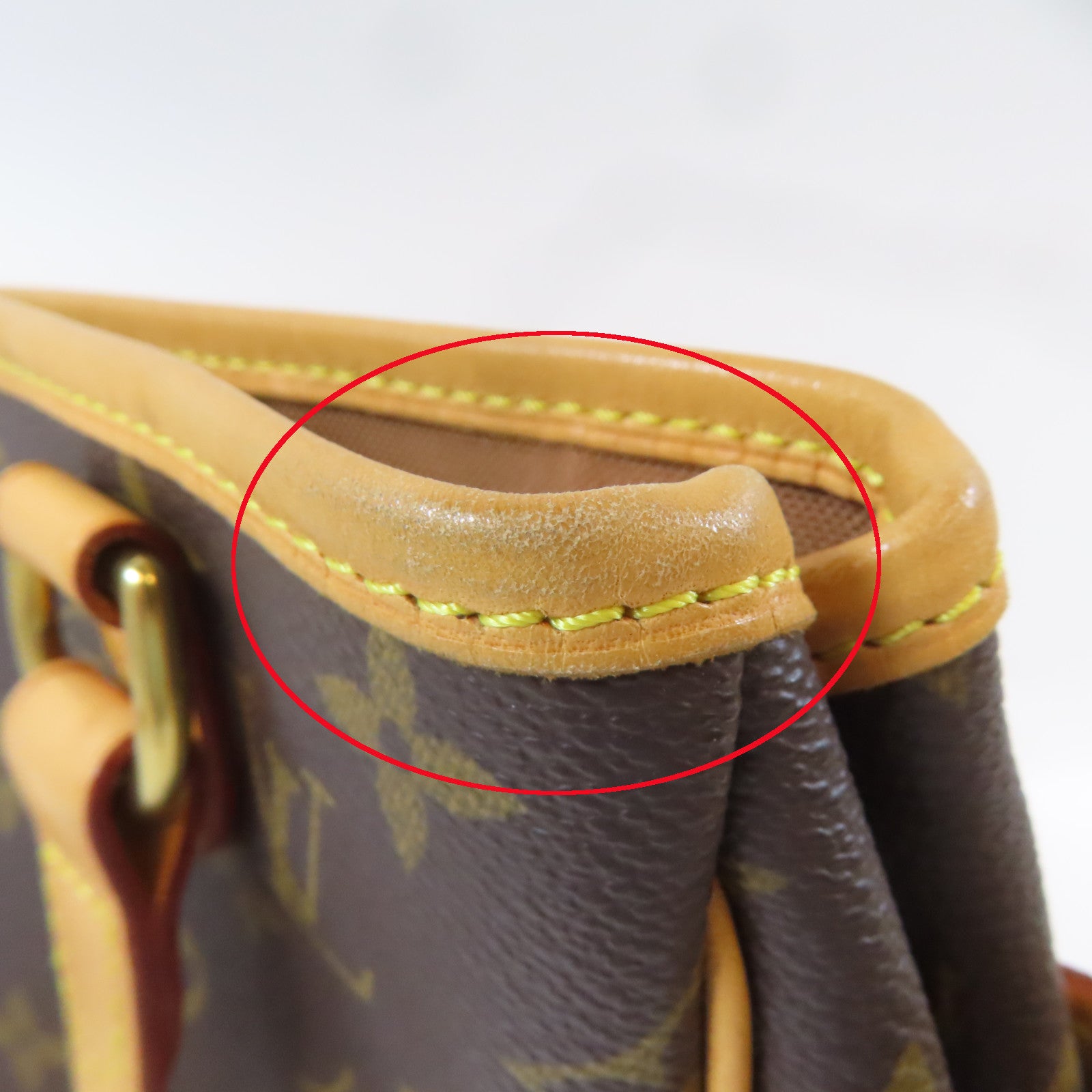 LOUIS VUITTON Monogram Batignolles金扣手挽袋啡色
