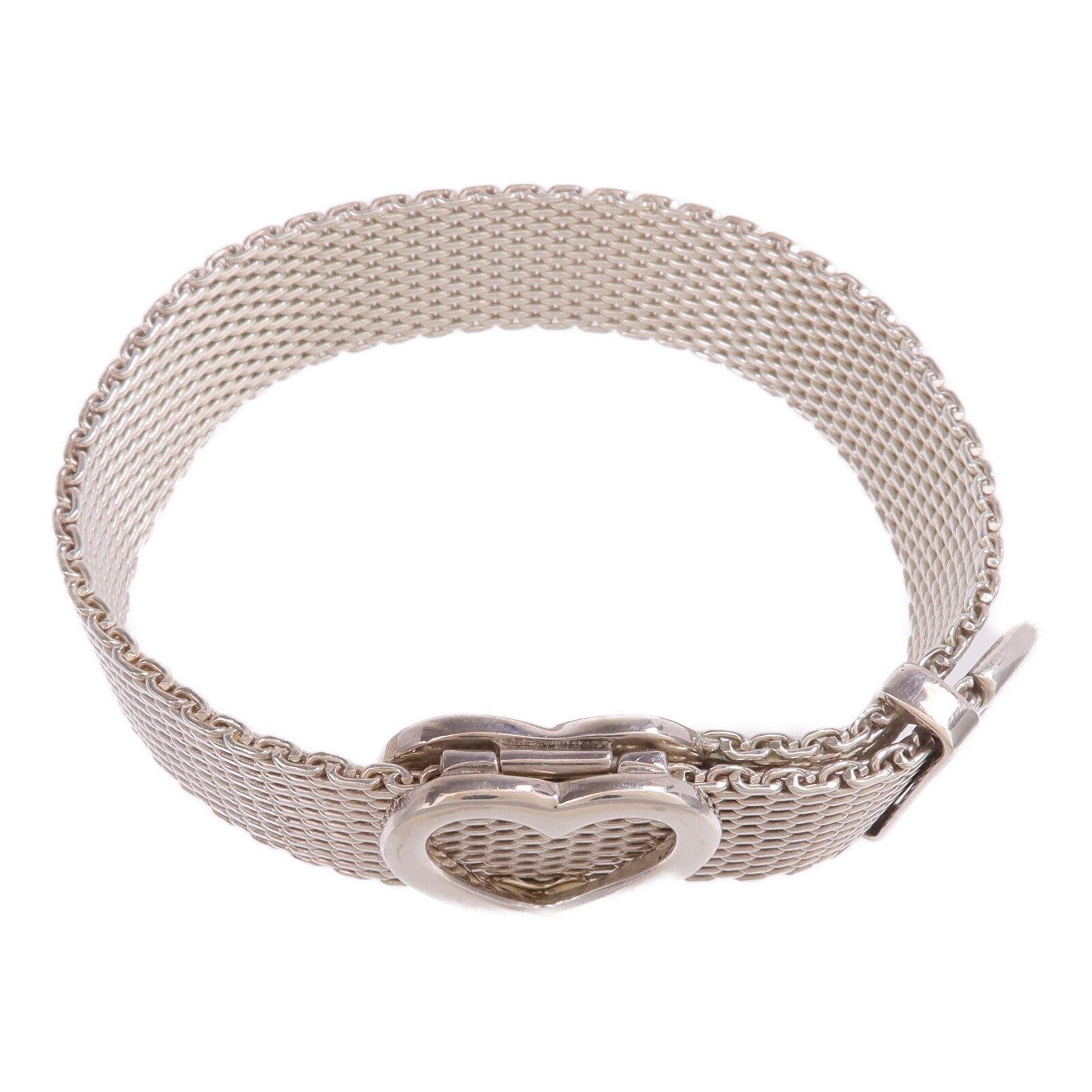 TIFFANY＆CO 925純銀Hearbuckle Mesh Bracelet手鐲