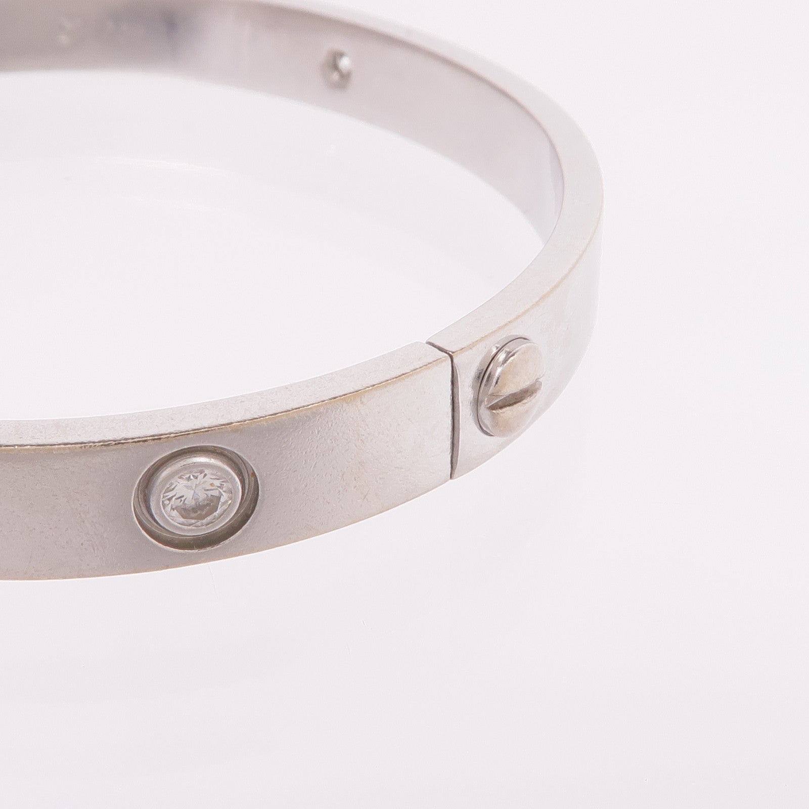 CARTIER 18K白金Love Bracelet 6 Diamonds鑽石手鐲Cartier#16