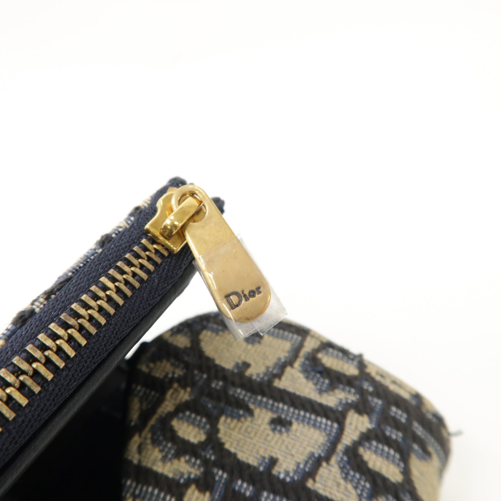 Dior 【激減優惠】帆布Saddle Lotus Wallet金扣錢包藍色