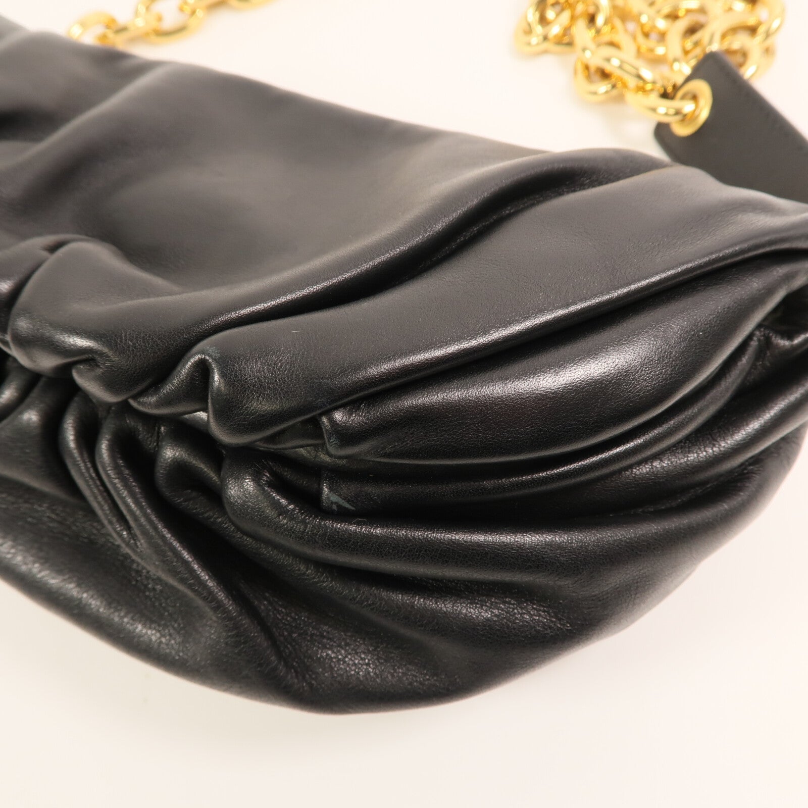 BOTTEGA VENETA 羊皮皮革Belt Chain Shoulder金扣鏈帶肩背袋