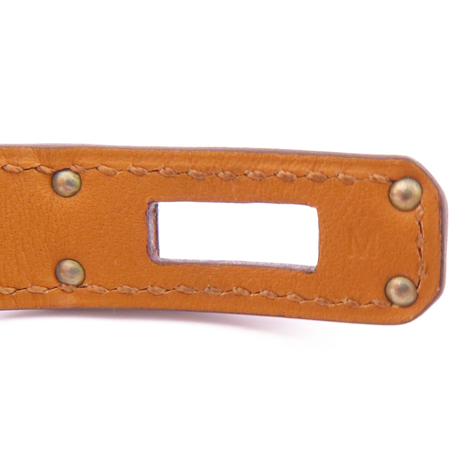 HERMES Epsom皮革Kelly Double Tour銀扣手鐲