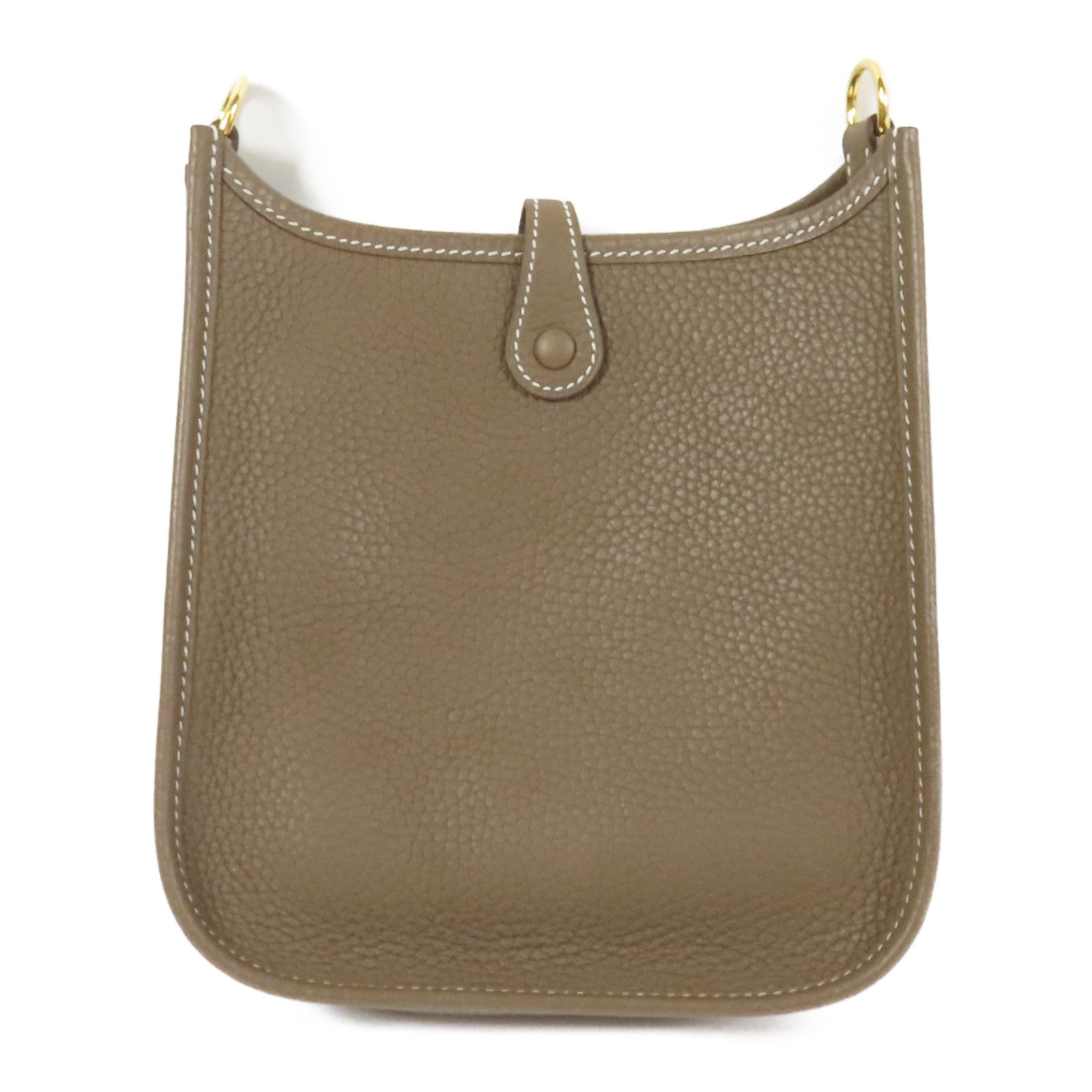 HERMES Clemence皮革Evelyne TPM金扣肩背袋Etoupe
