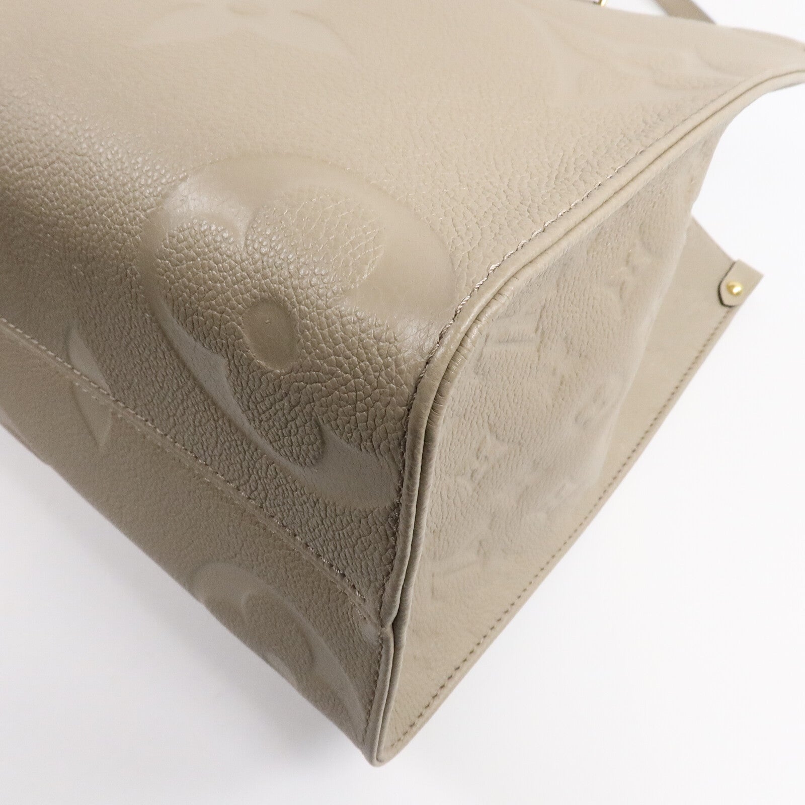 LOUIS VUITTON Monogram Empreinte On The Go MM金扣手挽肩背兩用袋