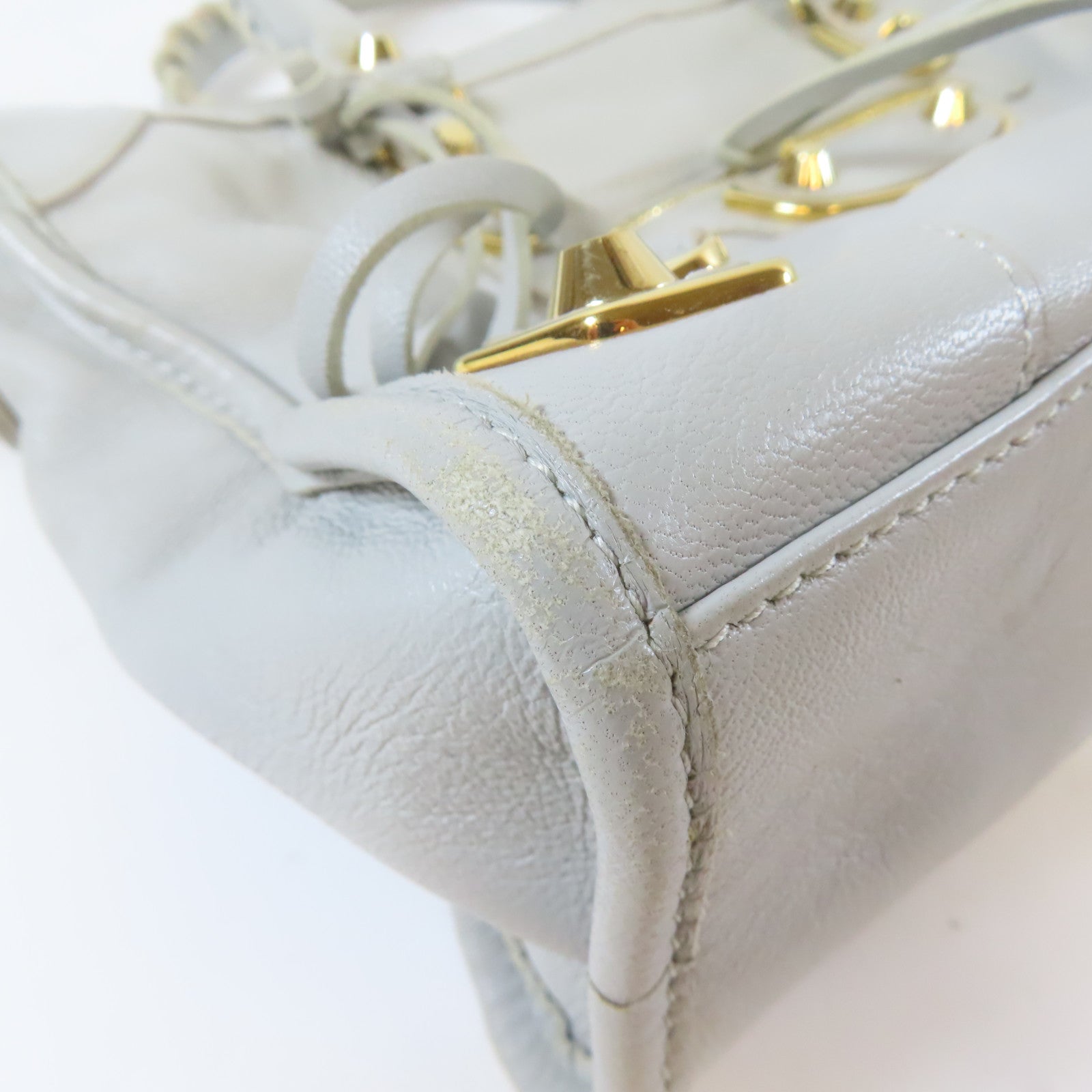 BALENCIAGA 【激減優惠】牛皮皮革City Mini金扣手挽肩背兩用袋灰色
