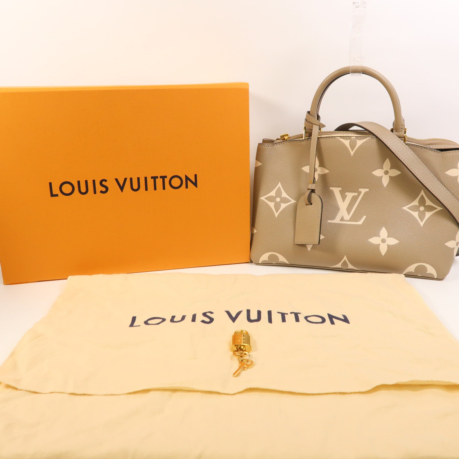 LOUIS VUITTON Monogram Empreinte Petit Palais金扣手挽肩背兩用袋